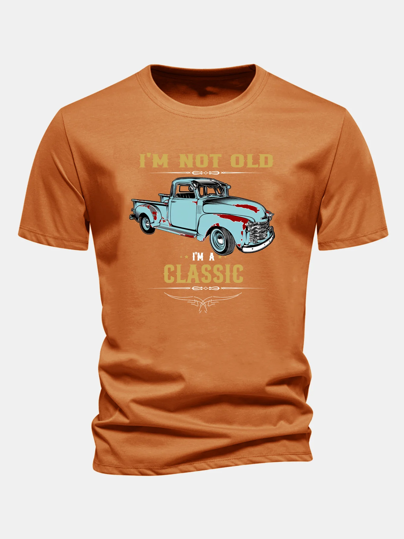 Regular Fit Klassisches Auto Print Baumwoll-T-Shirt - Image 12