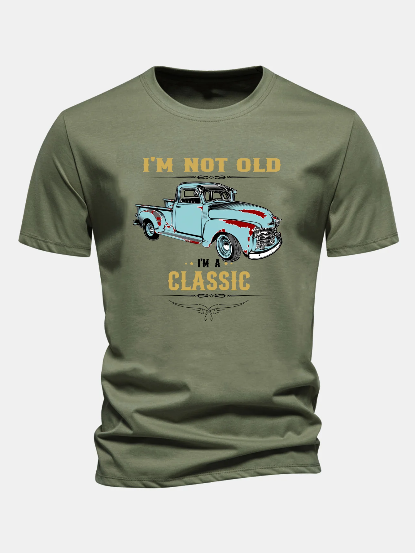 Regular Fit Klassisches Auto Print Baumwoll-T-Shirt - Image 3