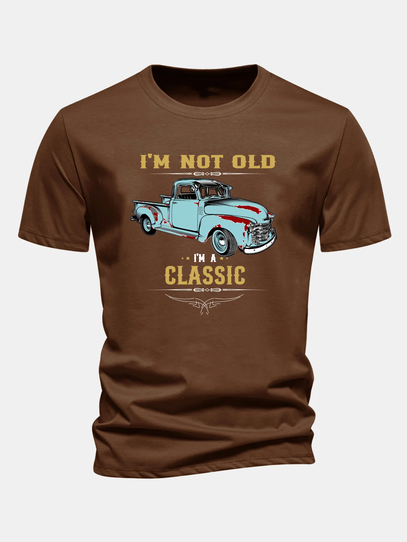 Regular Fit Klassisches Auto Print Baumwoll-T-Shirt - Image 8