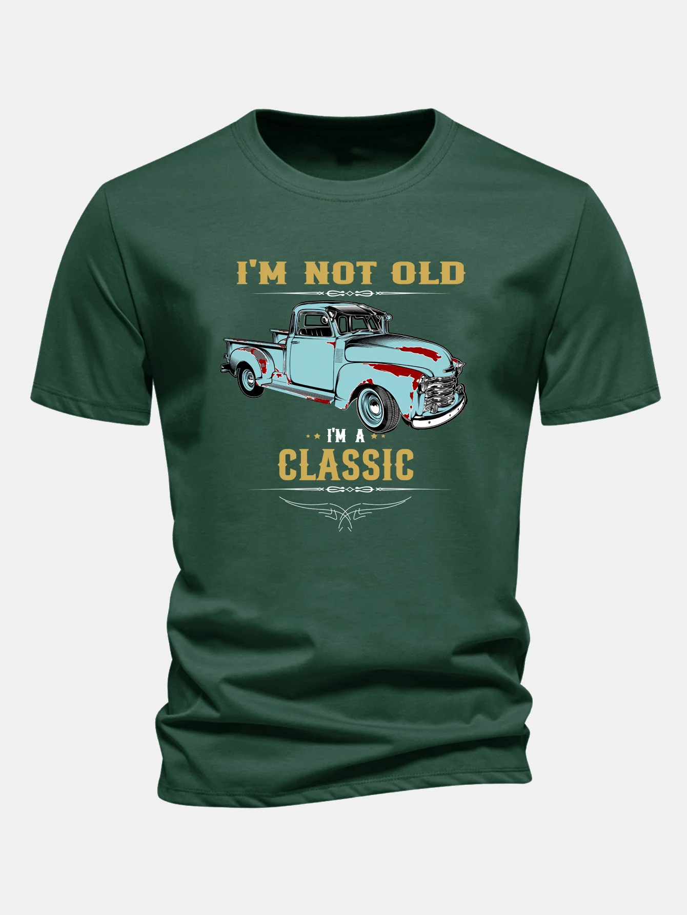 Regular Fit Klassisches Auto Print Baumwoll-T-Shirt - Image 9