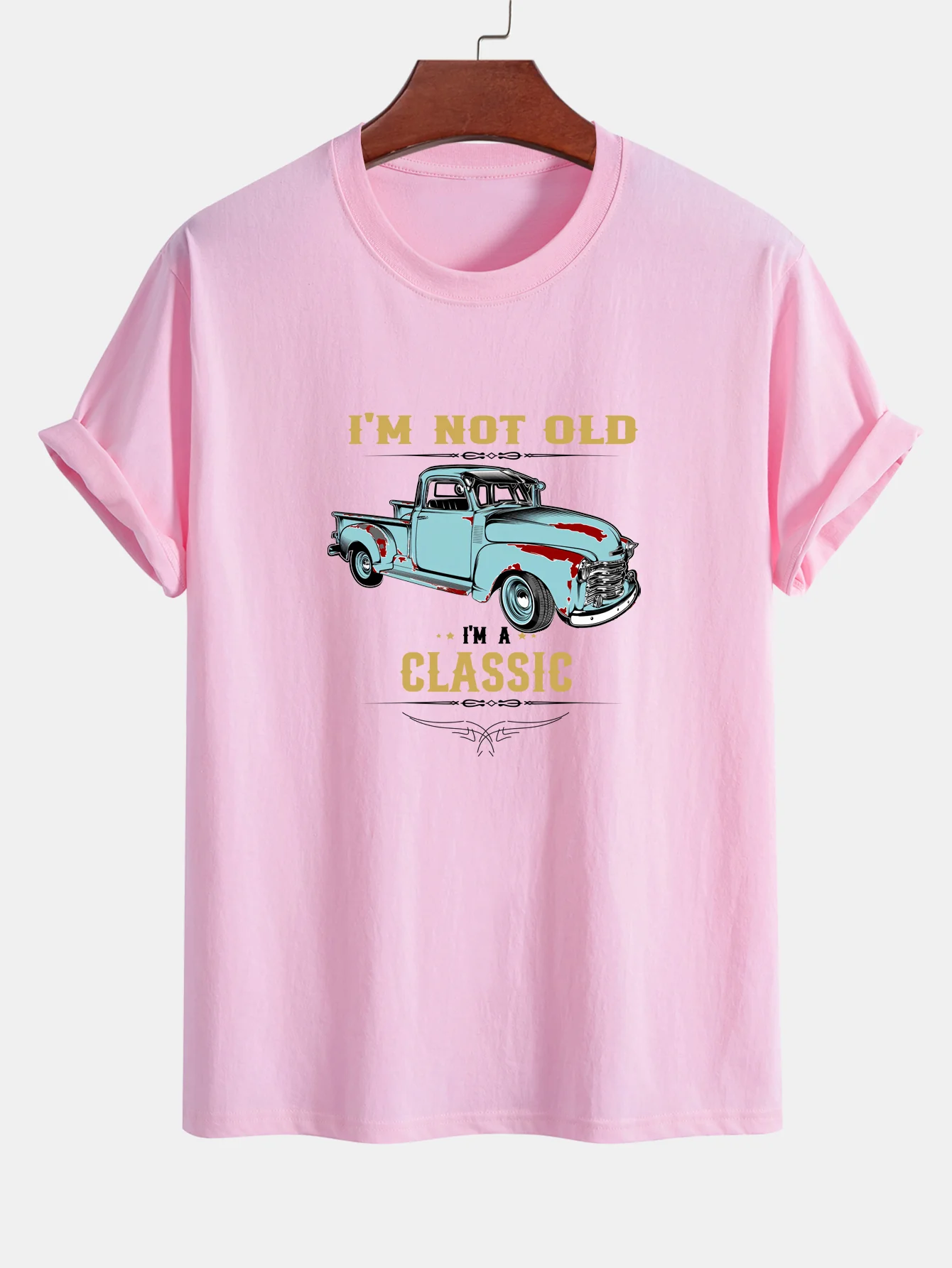 Regular Fit Klassisches Auto Print Baumwoll-T-Shirt - Image 11