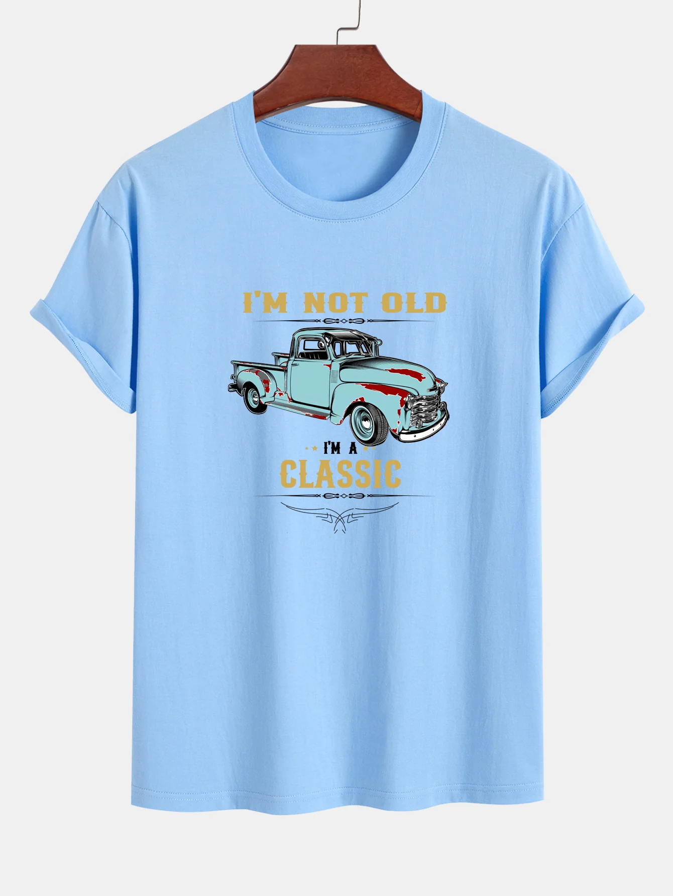Regular Fit Klassisches Auto Print Baumwoll-T-Shirt - Image 14