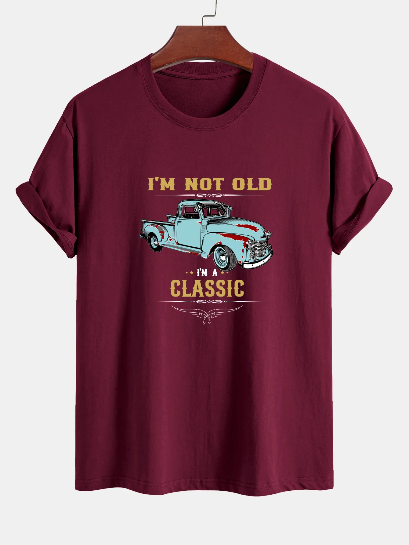 Regular Fit Klassisches Auto Print Baumwoll-T-Shirt - Image 8