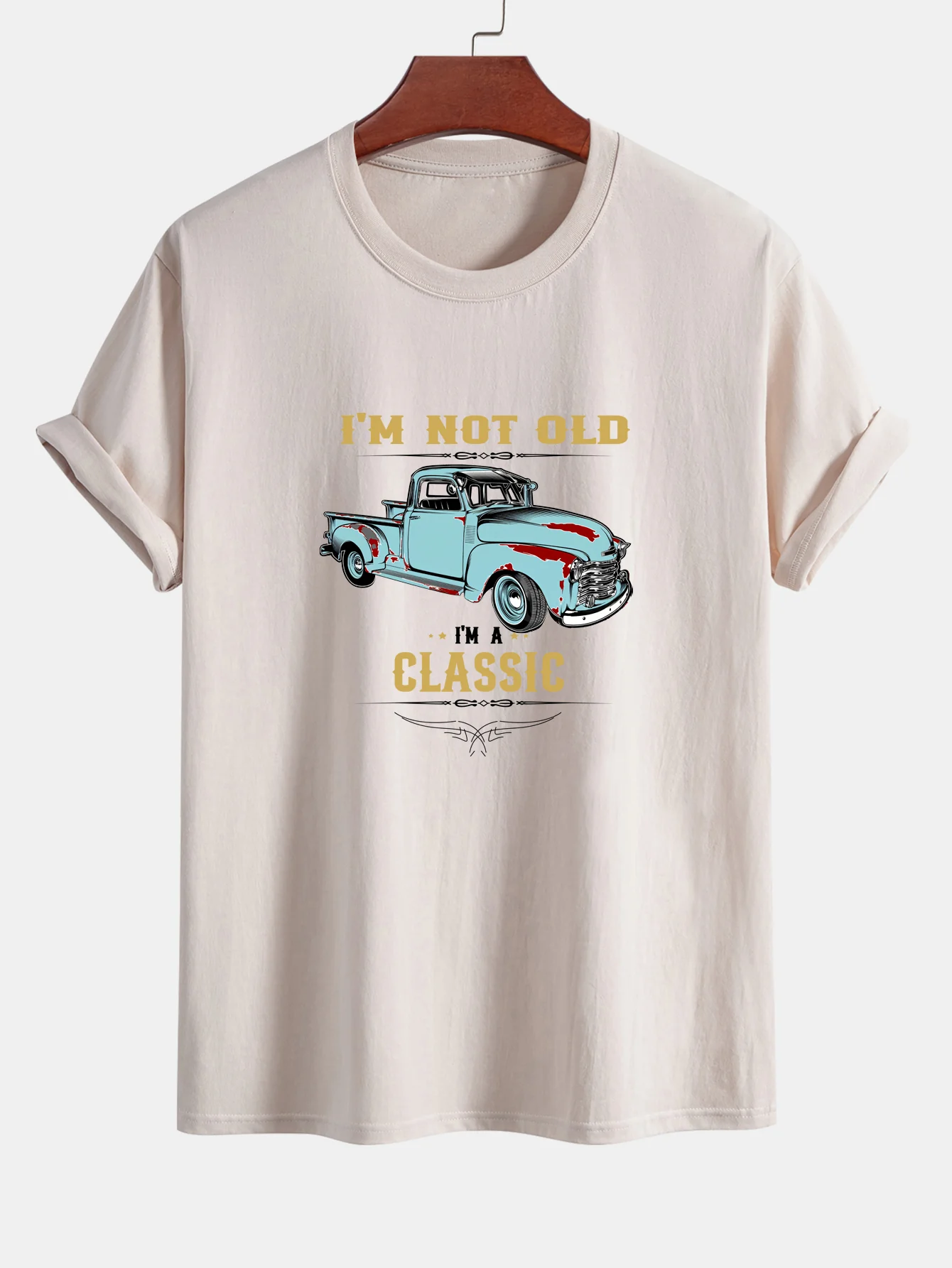 Regular Fit Klassisches Auto Print Baumwoll-T-Shirt - Image 9