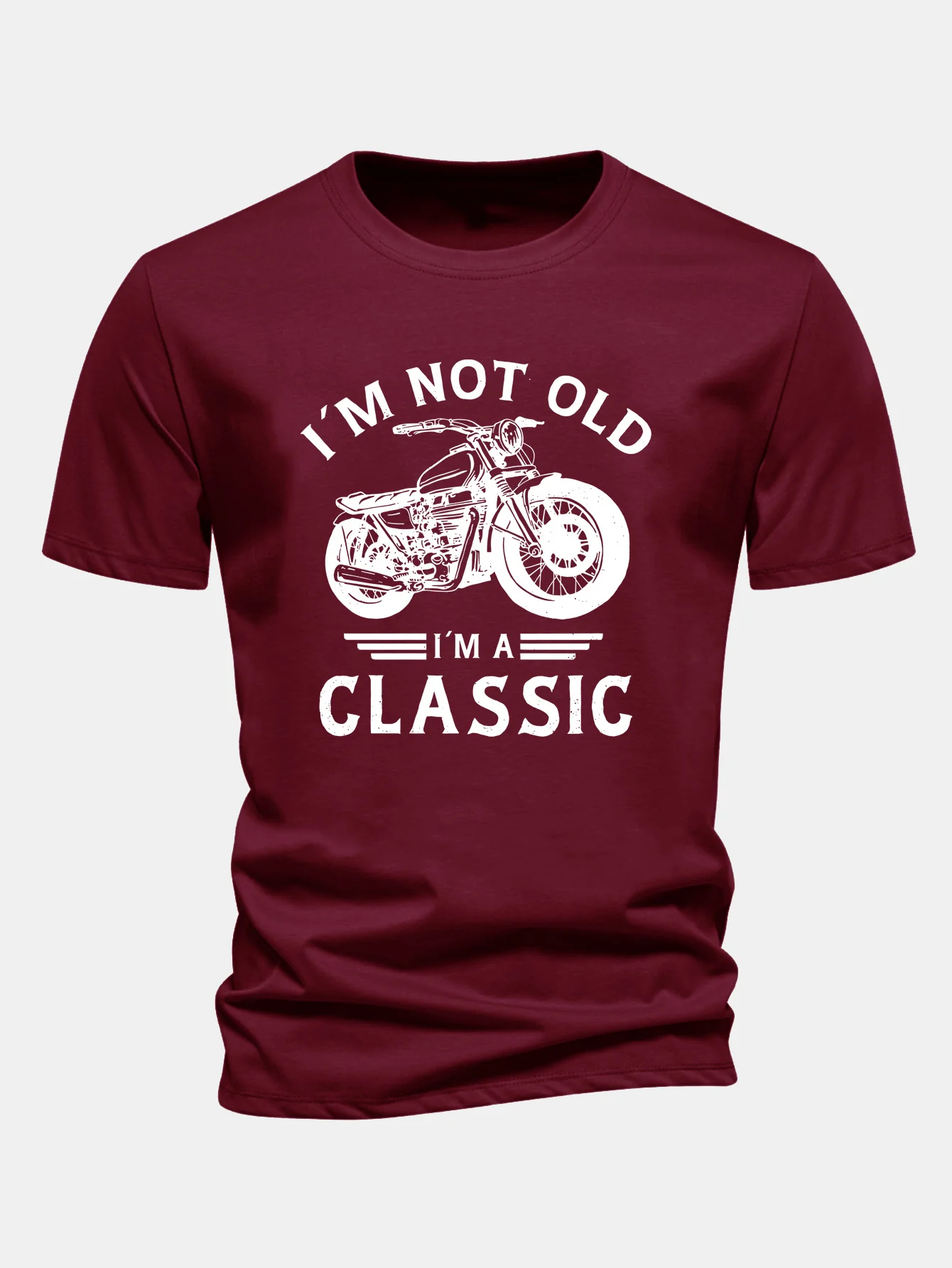 Regular Fit Classic Motorcycle Print Cotton T-Shirt - Image 11