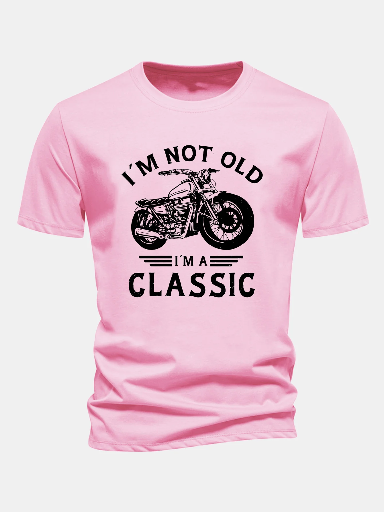 Regular Fit Classic Motorcycle Print Cotton T-Shirt - Image 7