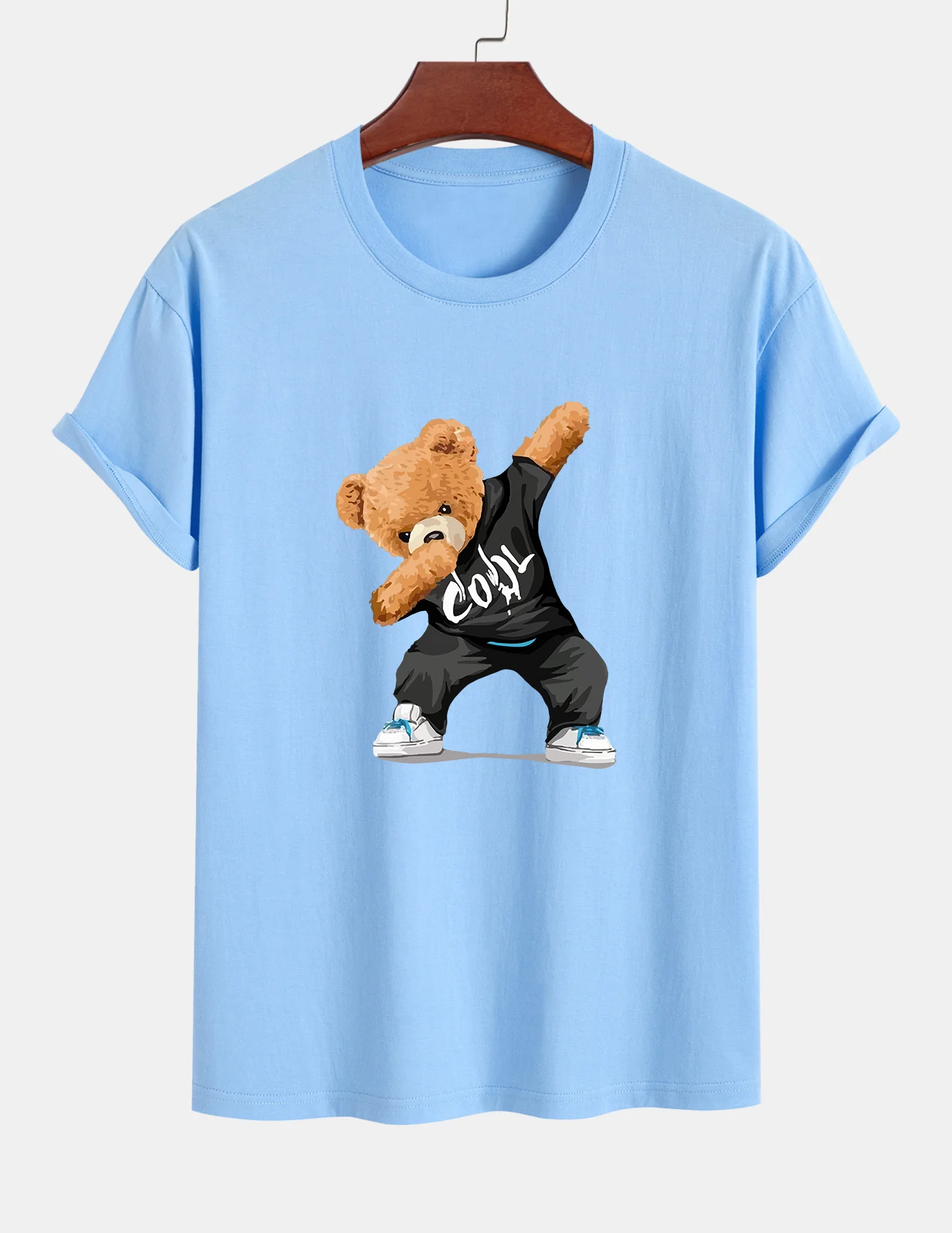 Reguläre Passform Cool Bear Druck Baumwoll-T-Shirt - Image 14