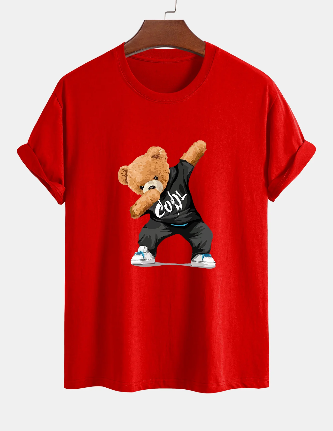 Reguläre Passform Cool Bear Druck Baumwoll-T-Shirt - Image 16