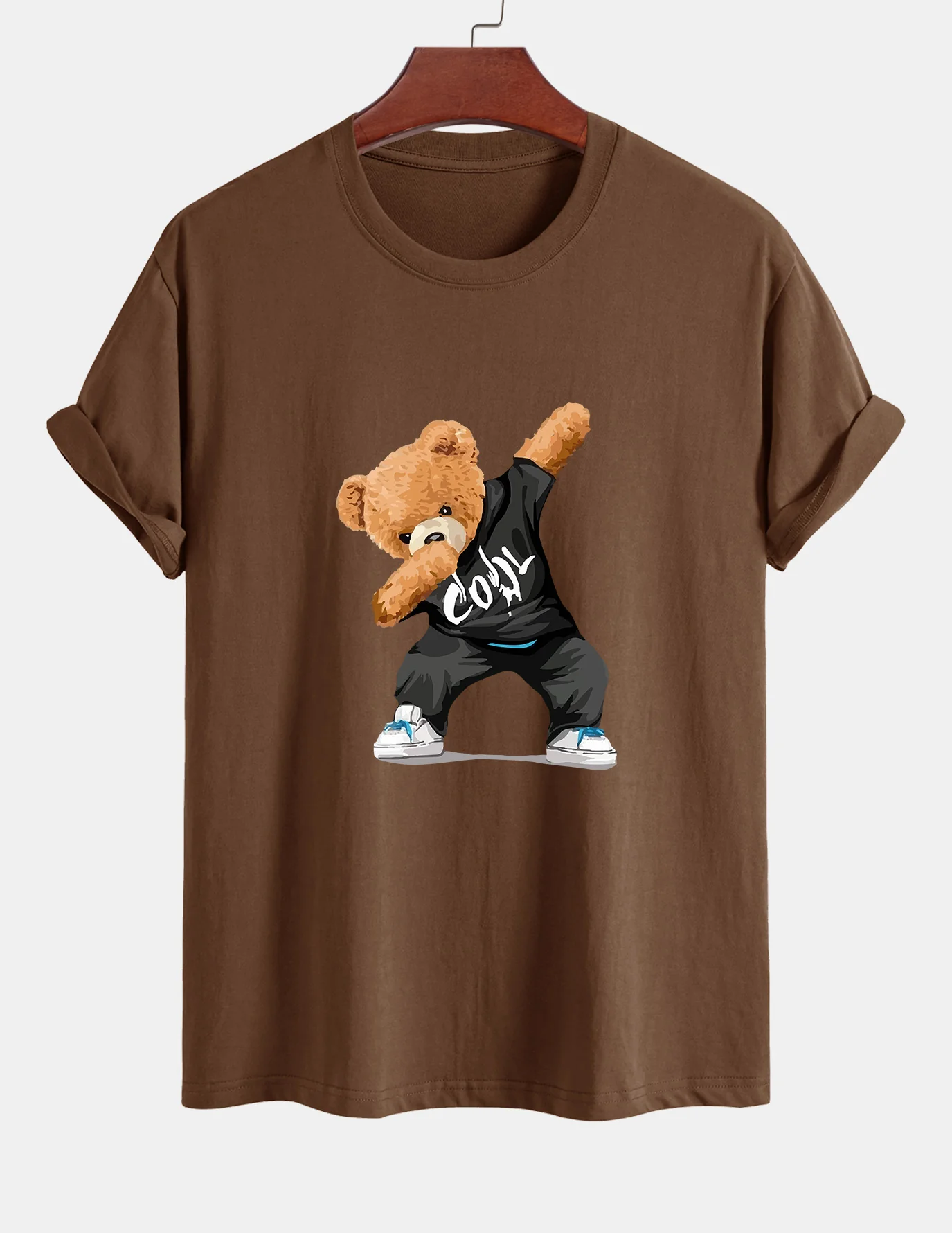Reguläre Passform Cool Bear Druck Baumwoll-T-Shirt - Image 2