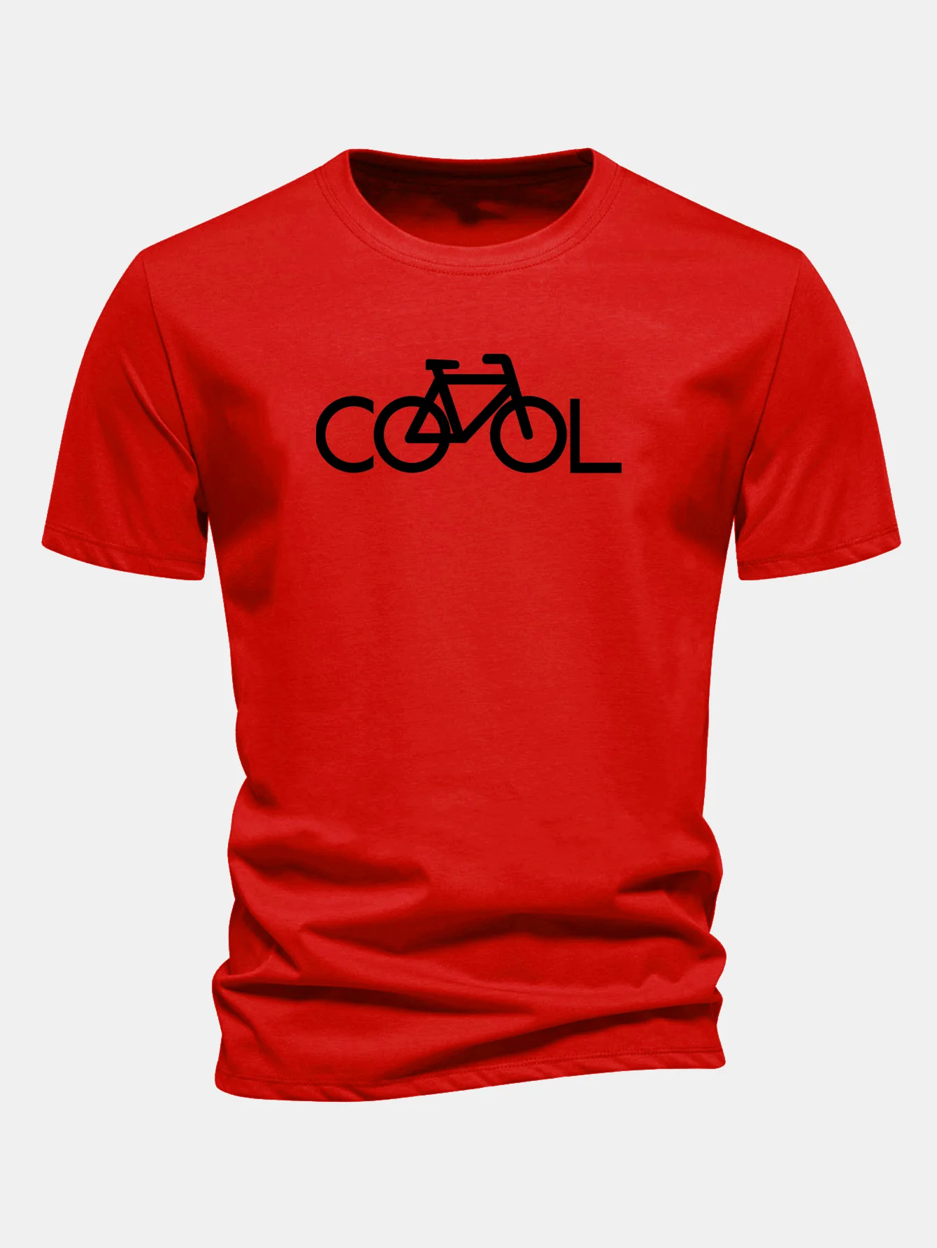 Regular Fit Cool Bicycle Print Cotton T-Shirt - Image 13