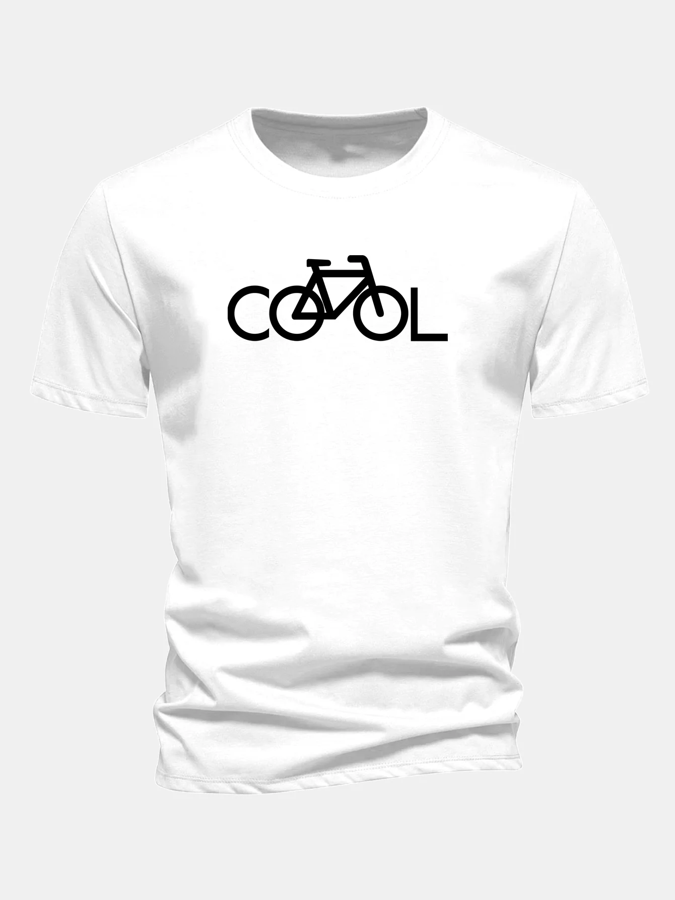 Regular Fit Cool Bicycle Print Cotton T-Shirt - Image 2