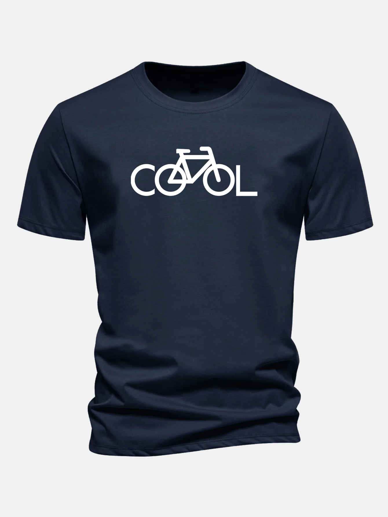 Regular Fit Cool Bicycle Print Cotton T-Shirt - Image 5