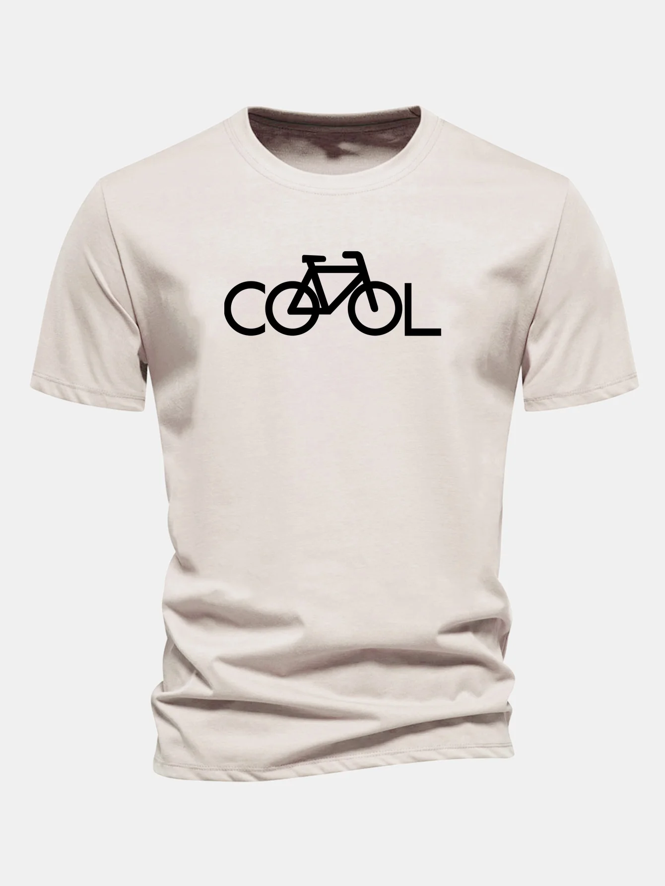 Regular Fit Cool Bicycle Print Cotton T-Shirt - Image 6