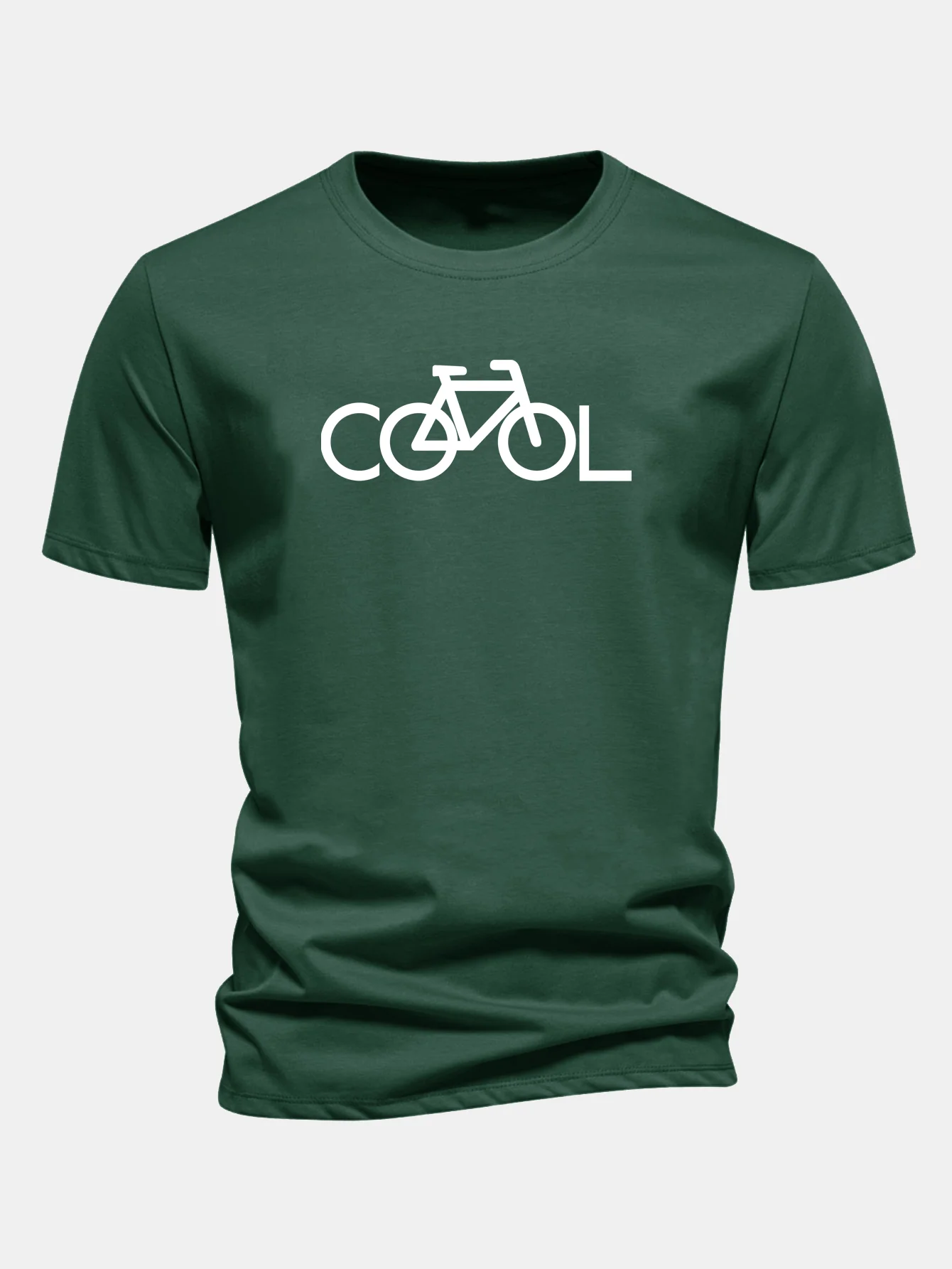 Regular Fit Cool Bicycle Print Cotton T-Shirt - Image 9