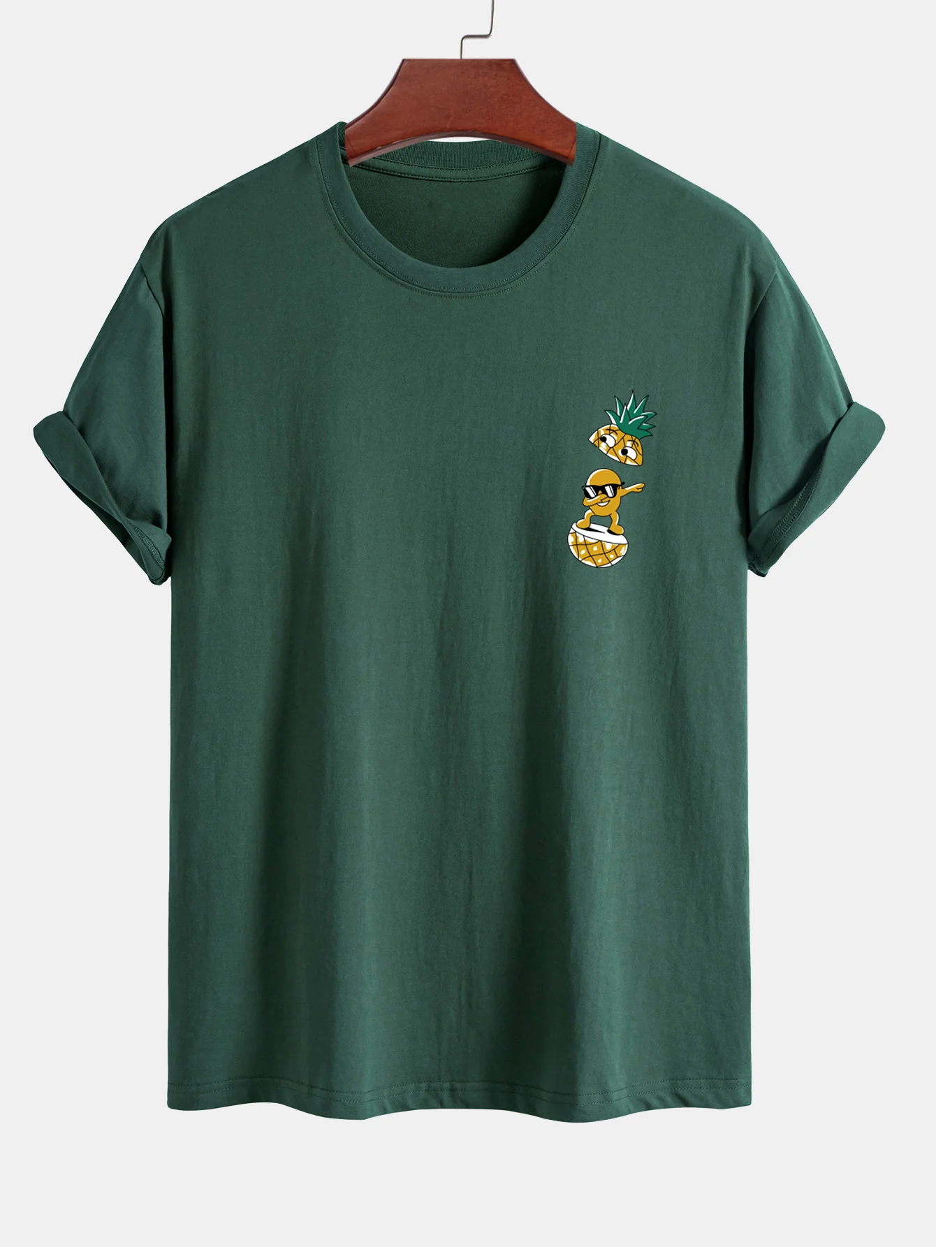 Reguläre Passform Cool Ananas Junge Druck Baumwoll-T-Shirt - Image 10
