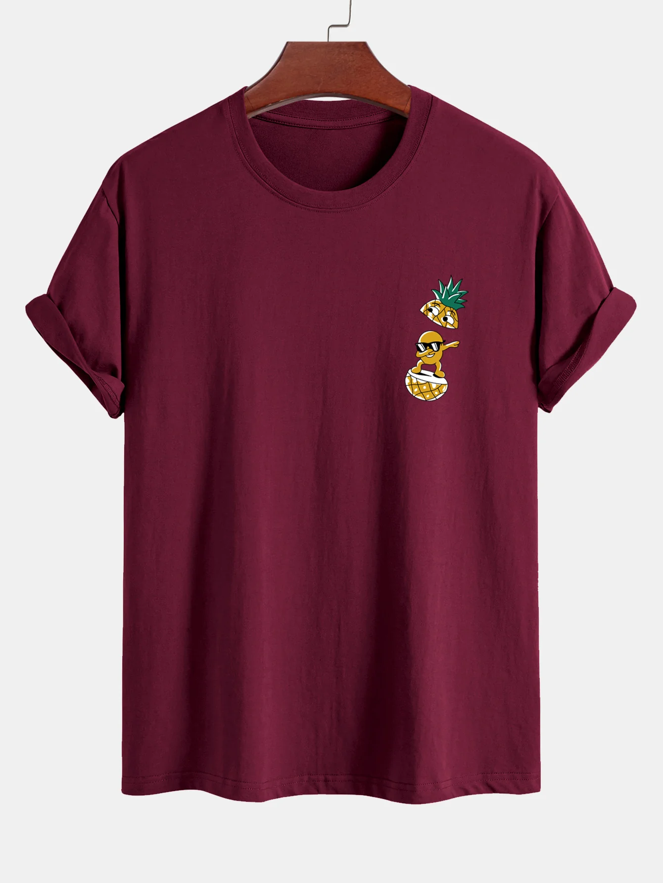 Reguläre Passform Cool Ananas Junge Druck Baumwoll-T-Shirt - Image 11