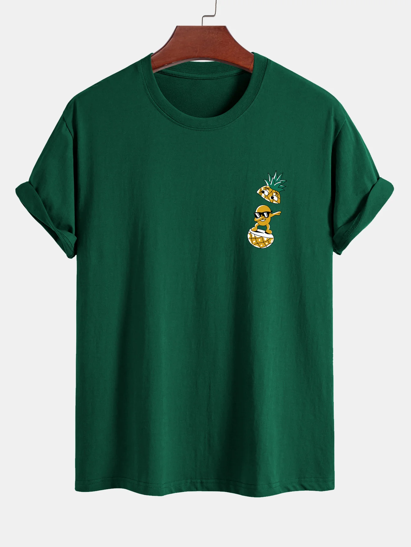 Reguläre Passform Cool Ananas Junge Druck Baumwoll-T-Shirt - Image 12