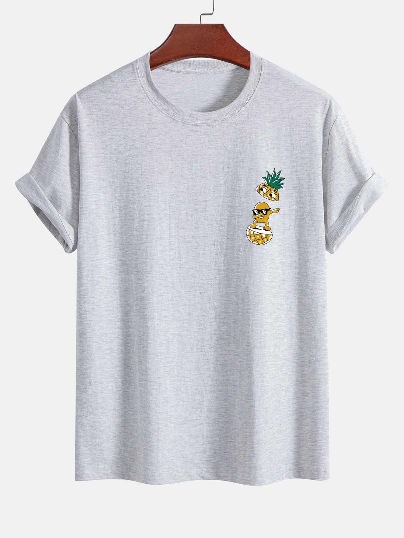 Reguläre Passform Cool Ananas Junge Druck Baumwoll-T-Shirt - Image 13