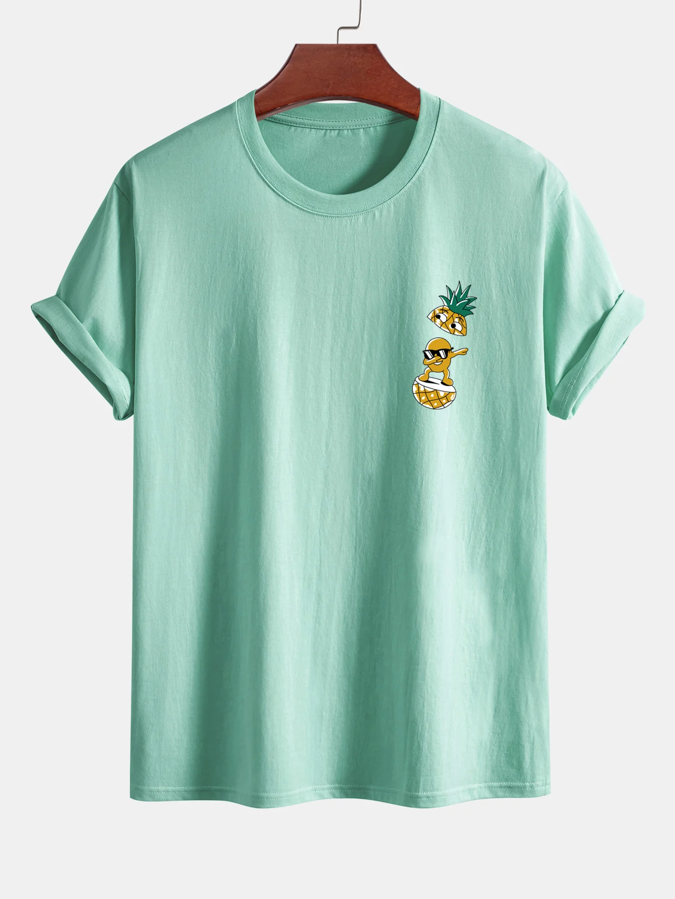 Reguläre Passform Cool Ananas Junge Druck Baumwoll-T-Shirt - Image 14
