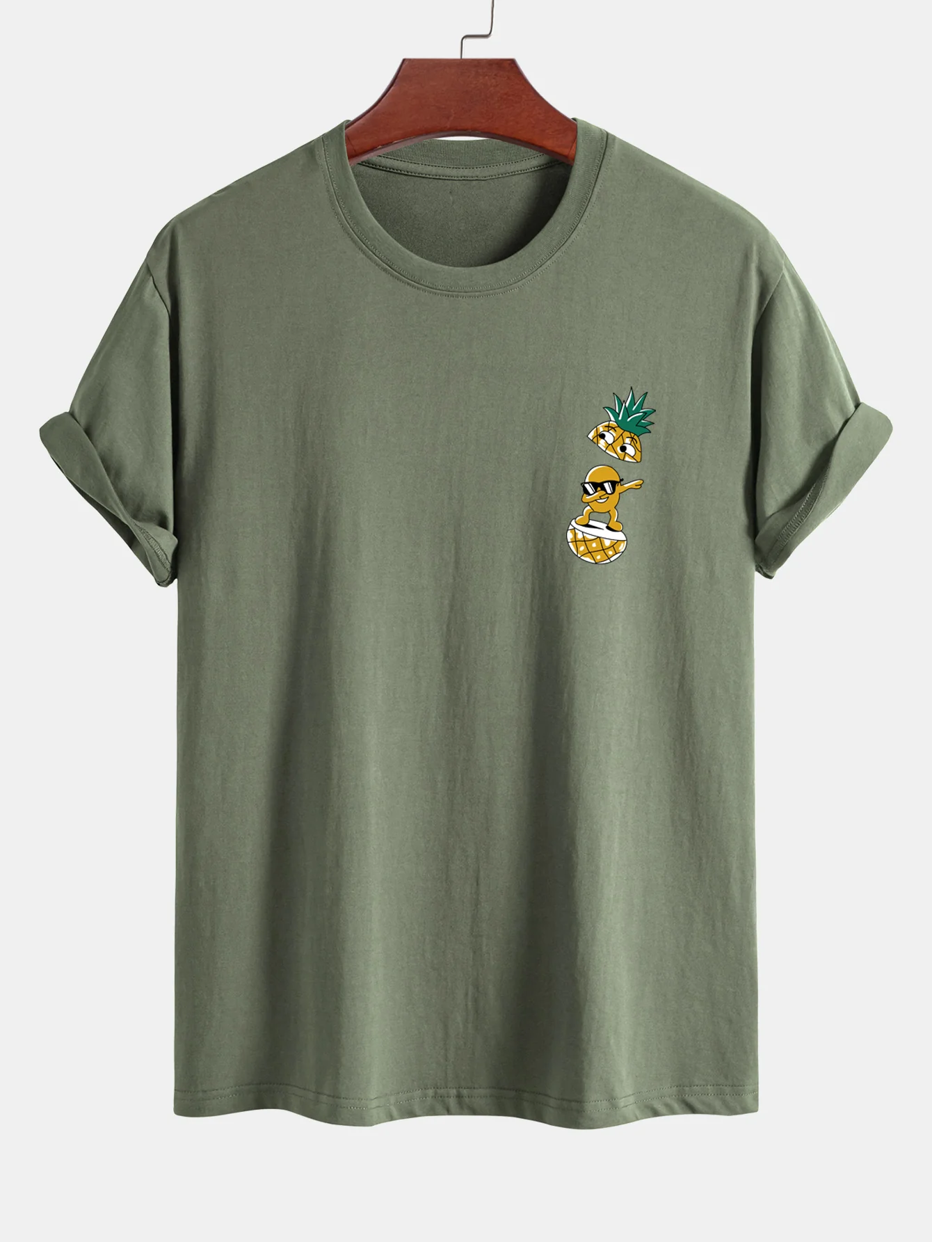 Reguläre Passform Cool Ananas Junge Druck Baumwoll-T-Shirt - Image 15
