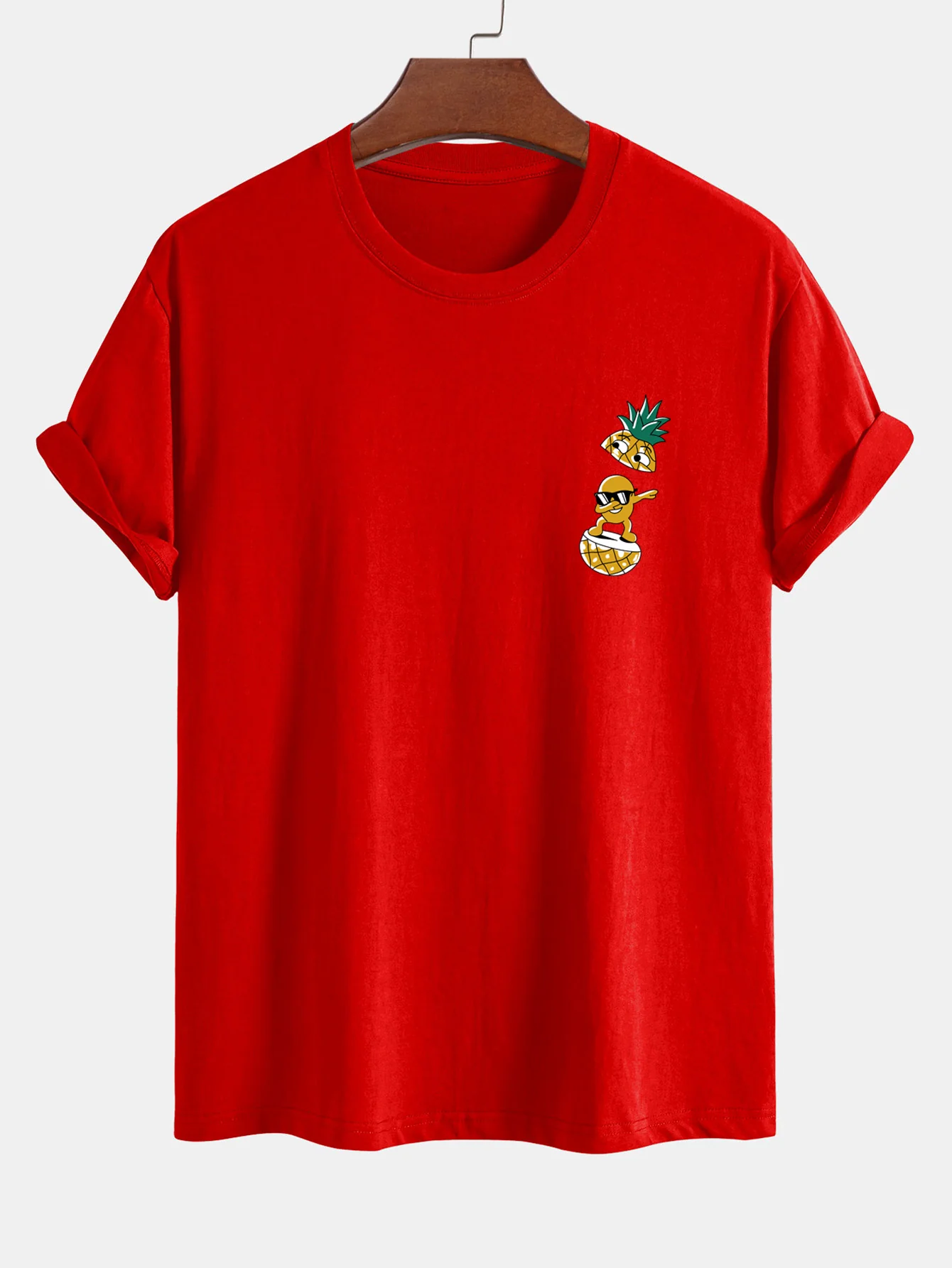 Reguläre Passform Cool Ananas Junge Druck Baumwoll-T-Shirt - Image 16