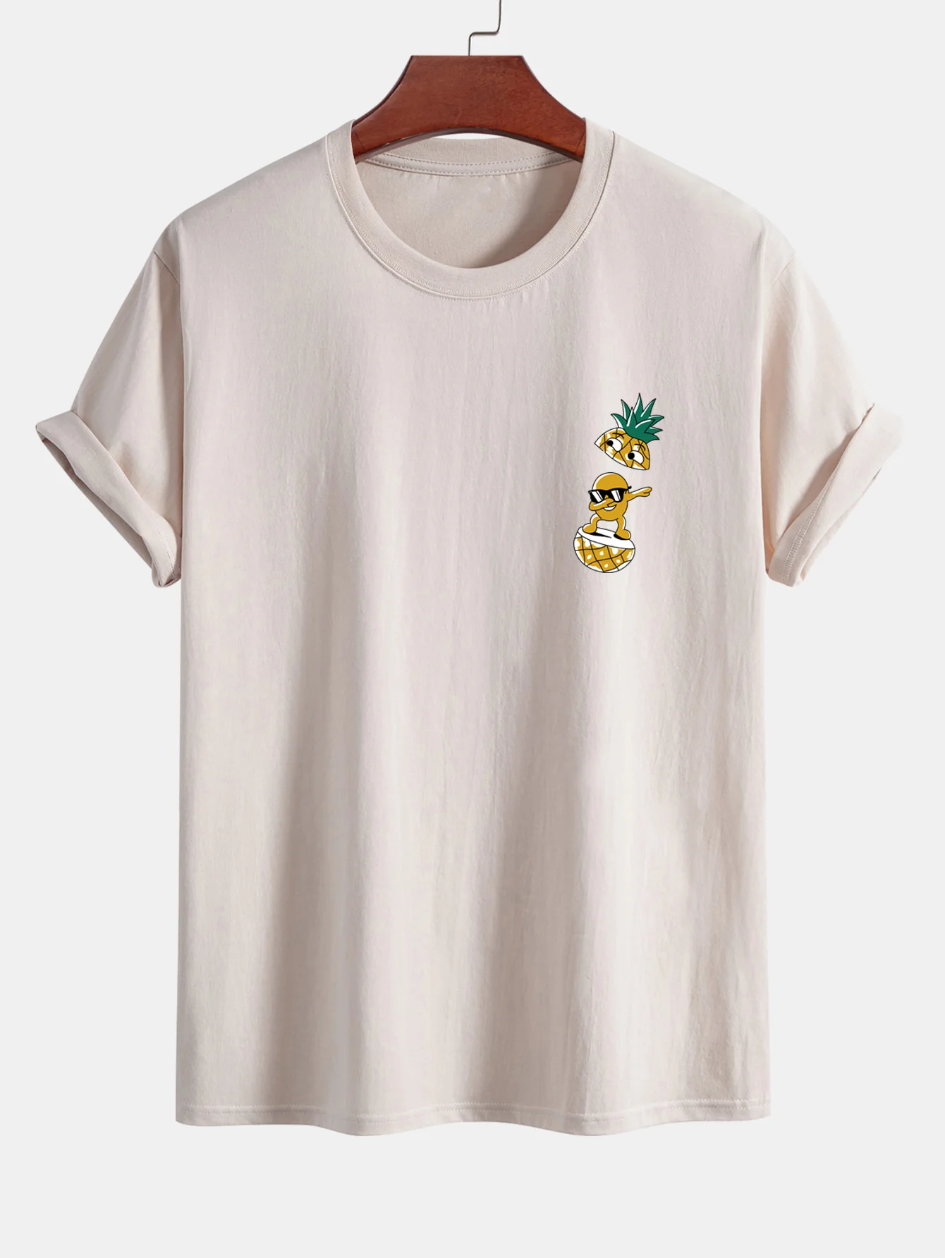 Reguläre Passform Cool Ananas Junge Druck Baumwoll-T-Shirt - Image 2
