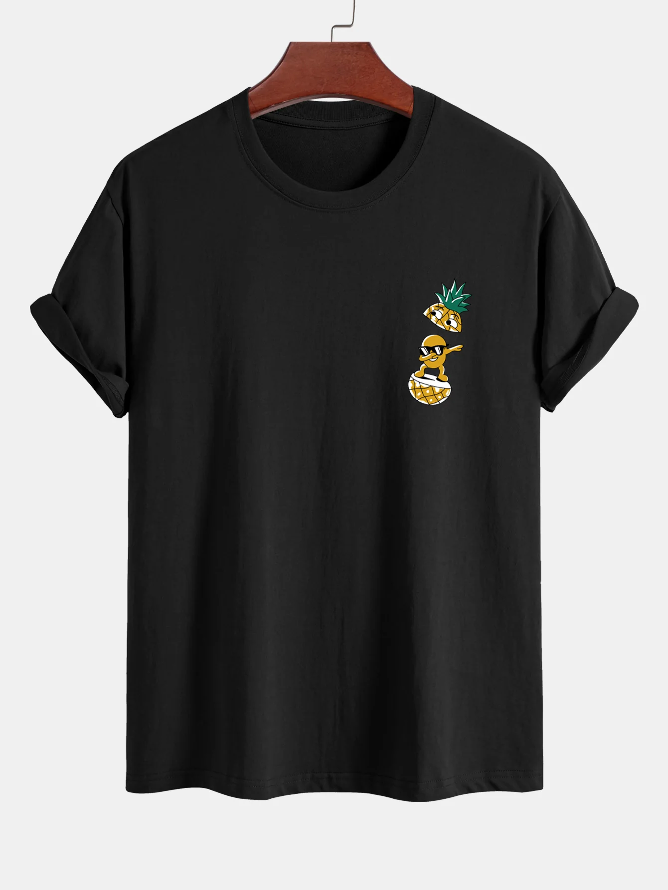 Reguläre Passform Cool Ananas Junge Druck Baumwoll-T-Shirt - Image 3