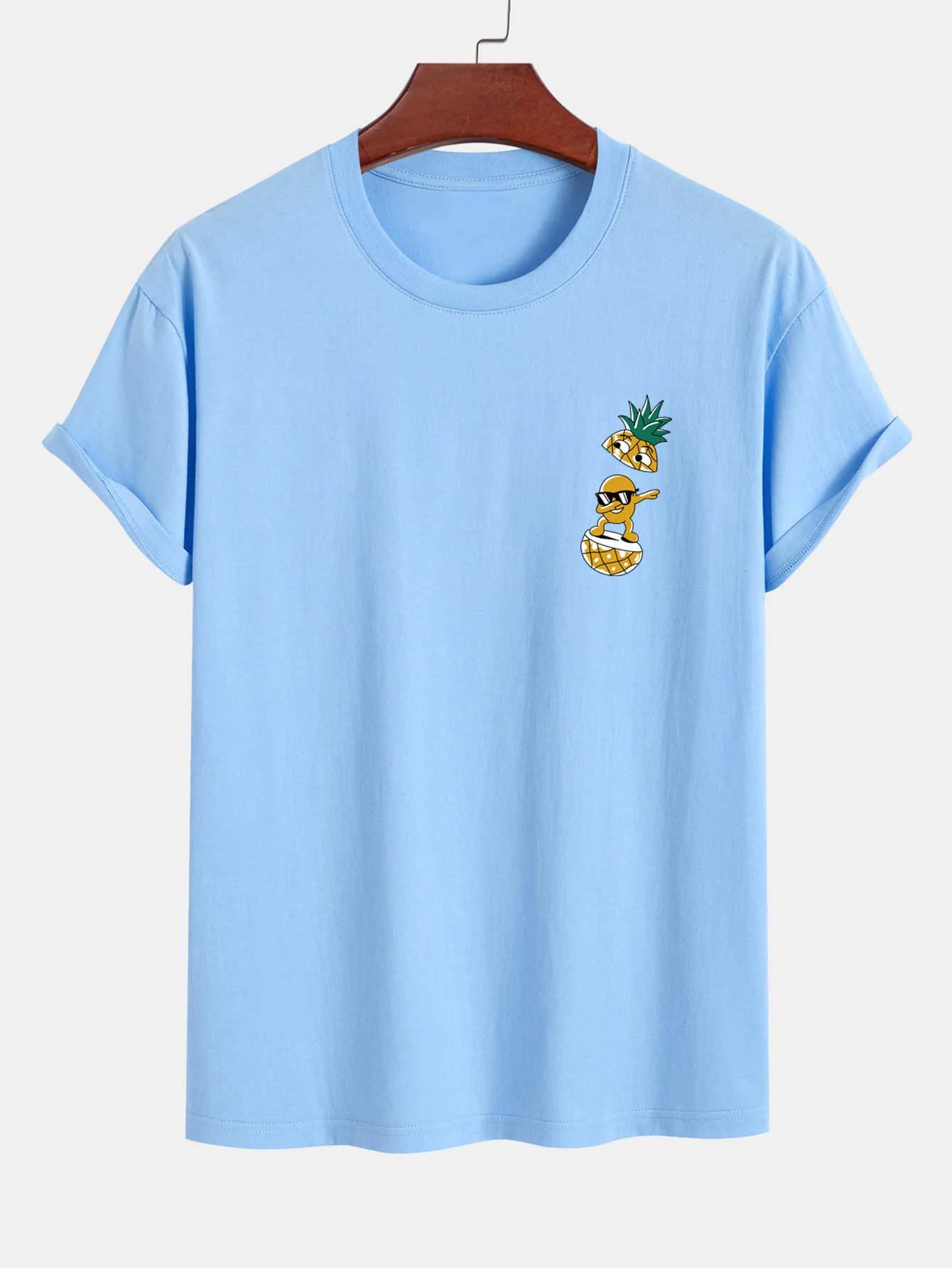 Reguläre Passform Cool Ananas Junge Druck Baumwoll-T-Shirt - Image 5