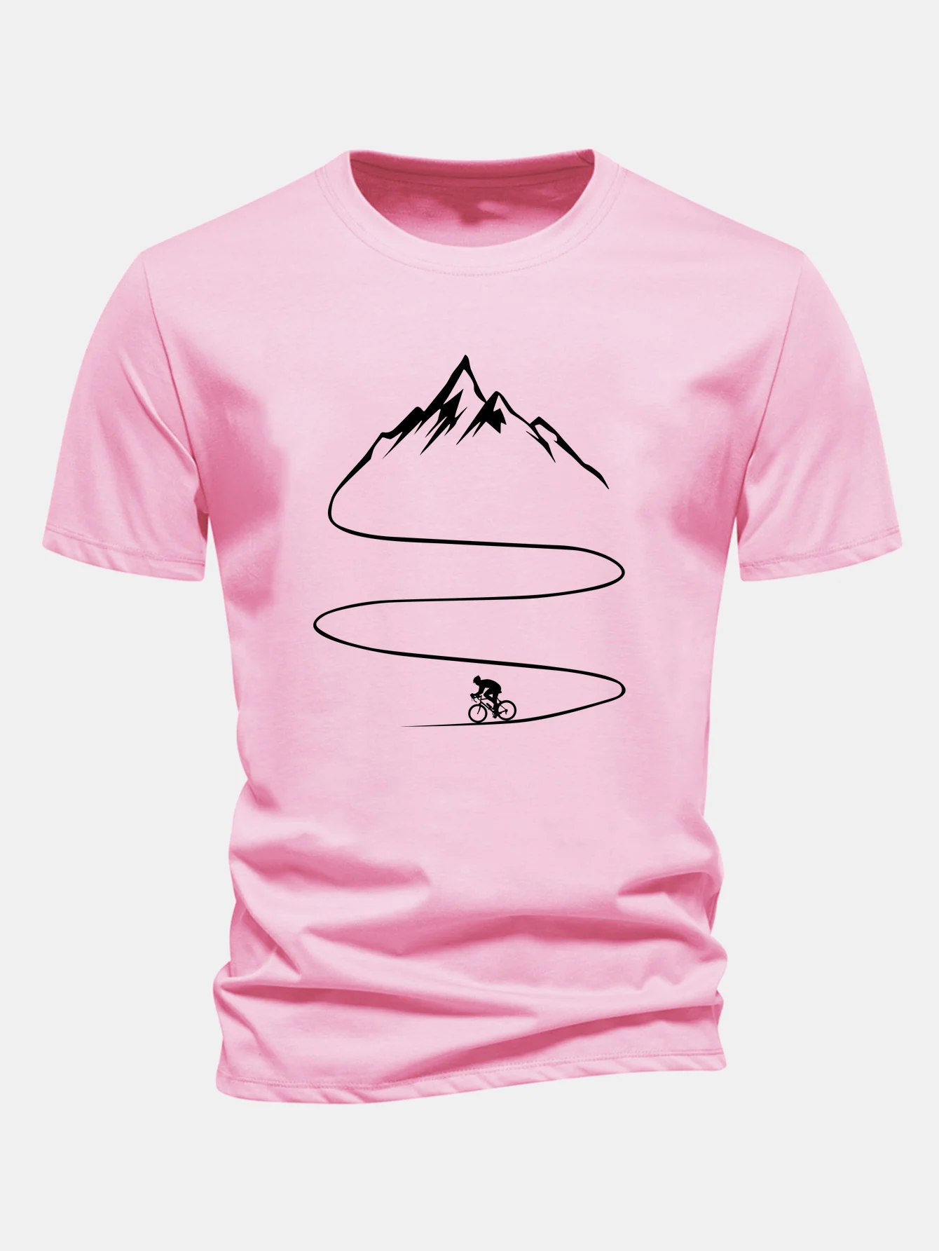 Regular Fit Cycling Mountain Print Cotton T-Shirt - Image 10