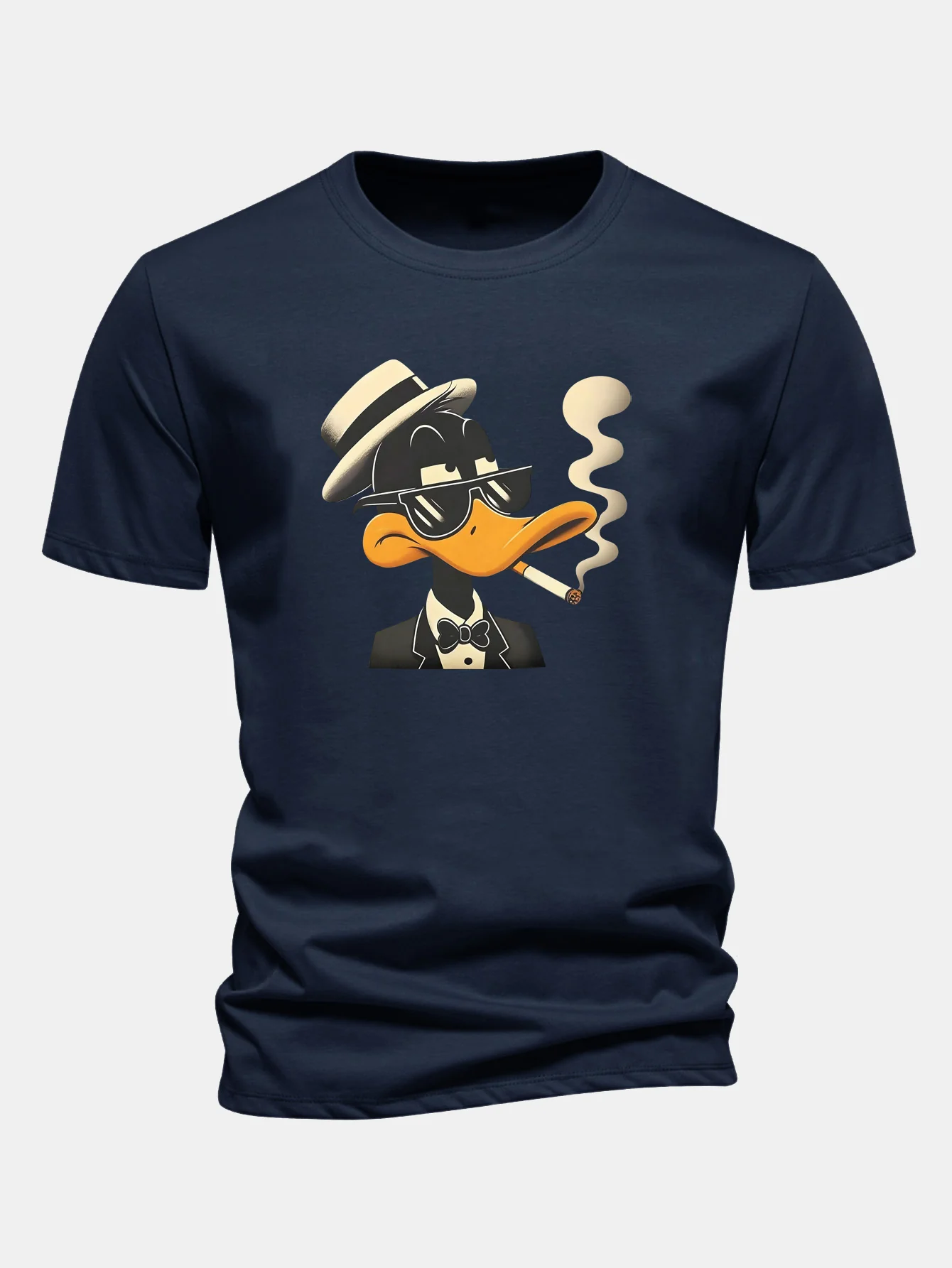 Regular Fit Dapper Duck Print Cotton T-Shirt - Image 2