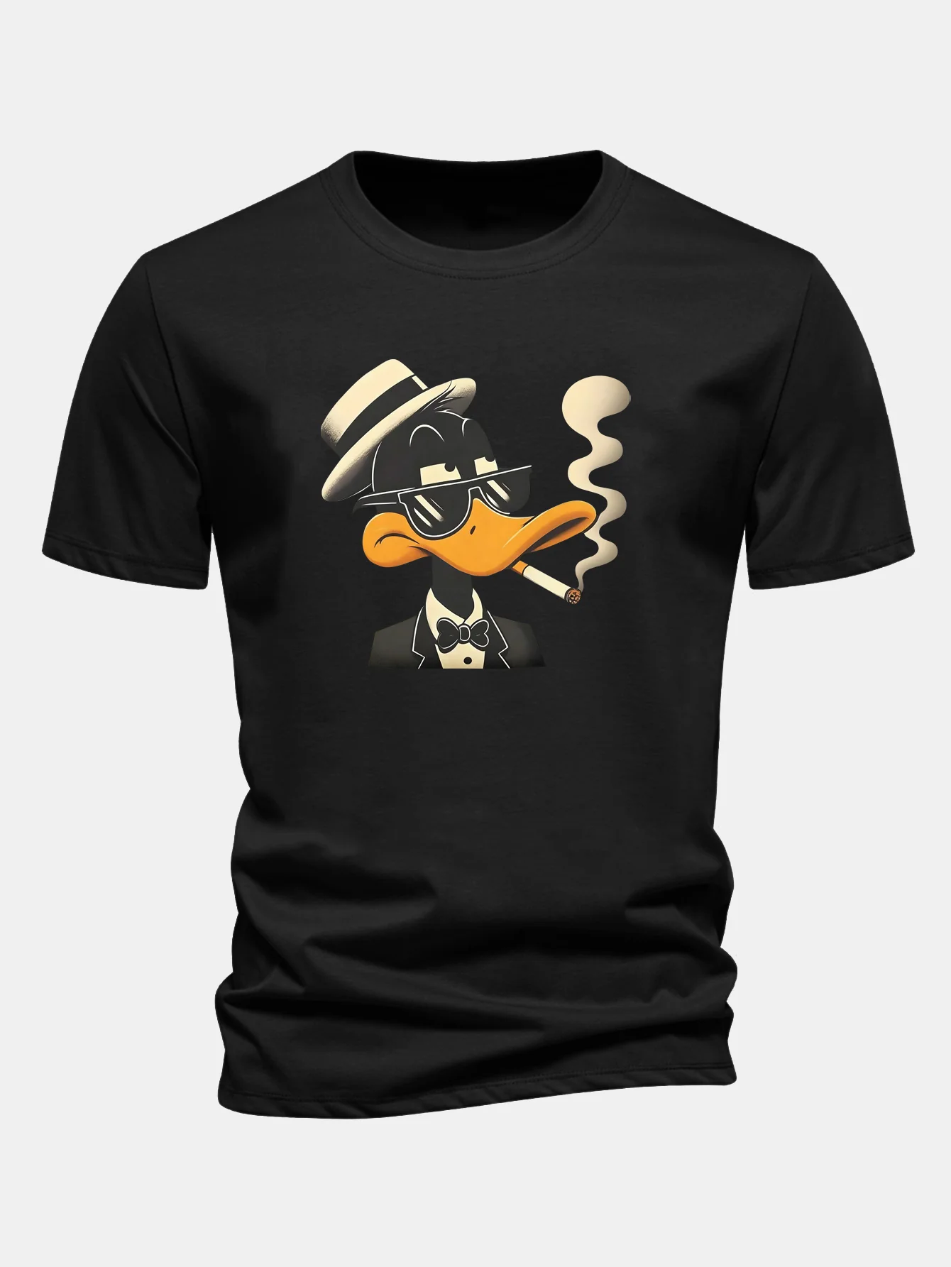 Regular Fit Dapper Duck Print Cotton T-Shirt - Image 3