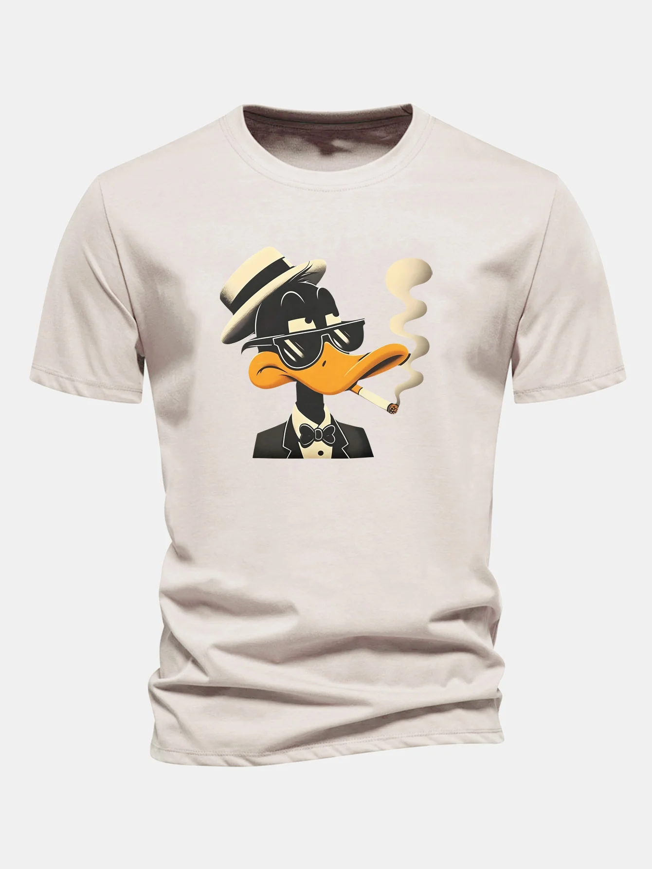 Regular Fit Dapper Duck Print Cotton T-Shirt - Image 4