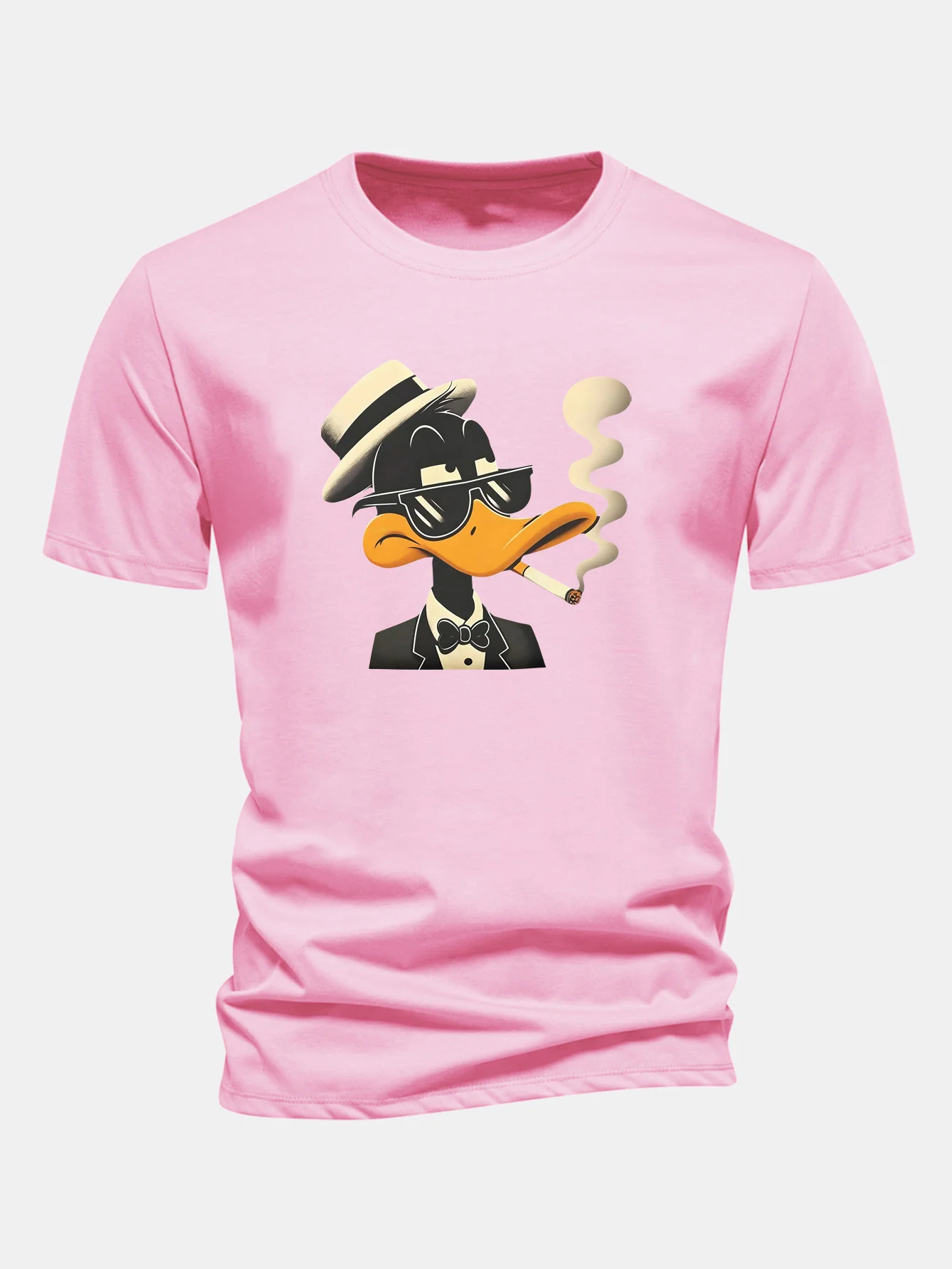 Regular Fit Dapper Duck Print Cotton T-Shirt - Image 5