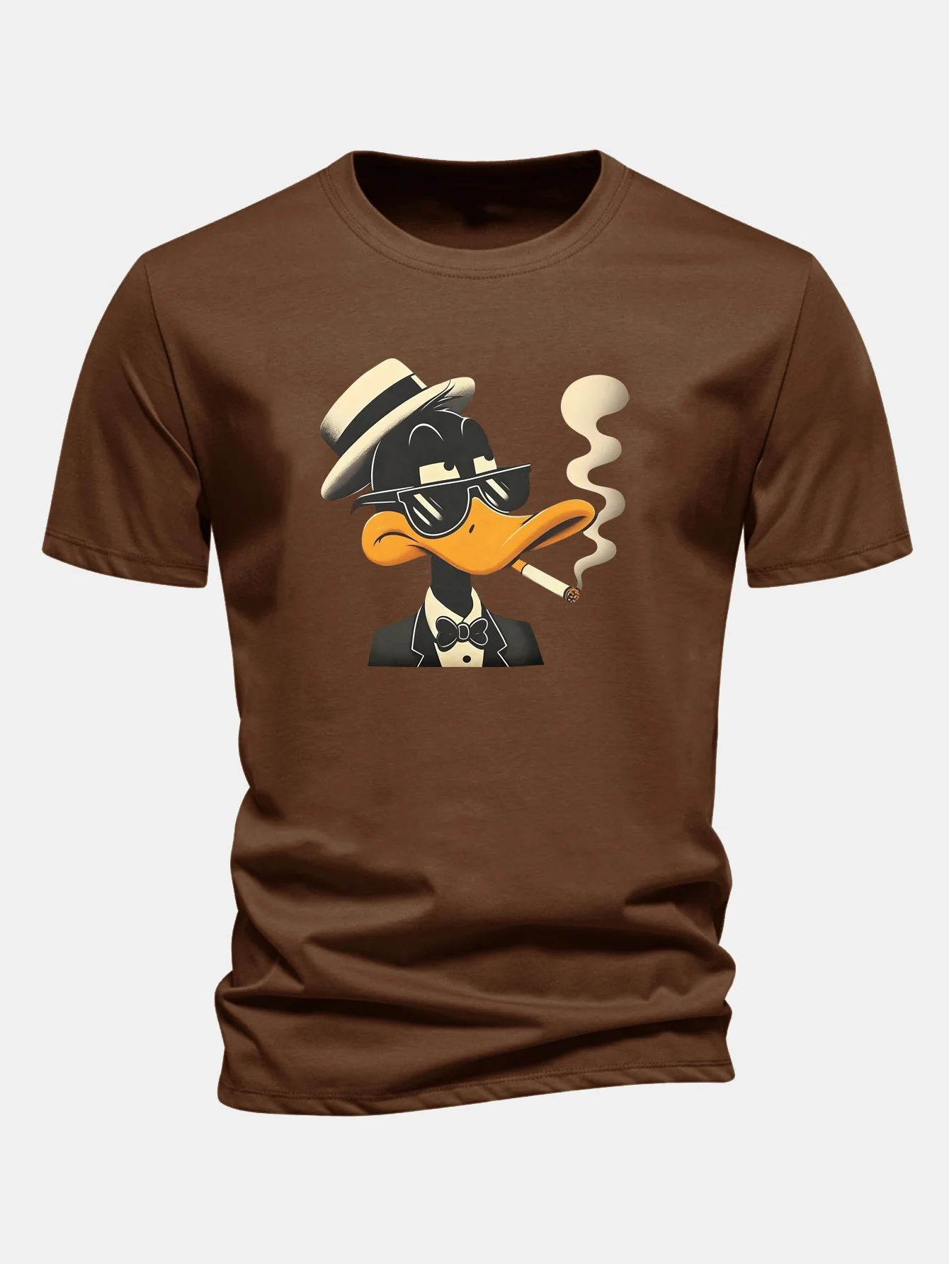 Regular Fit Dapper Duck Print Cotton T-Shirt - Image 7