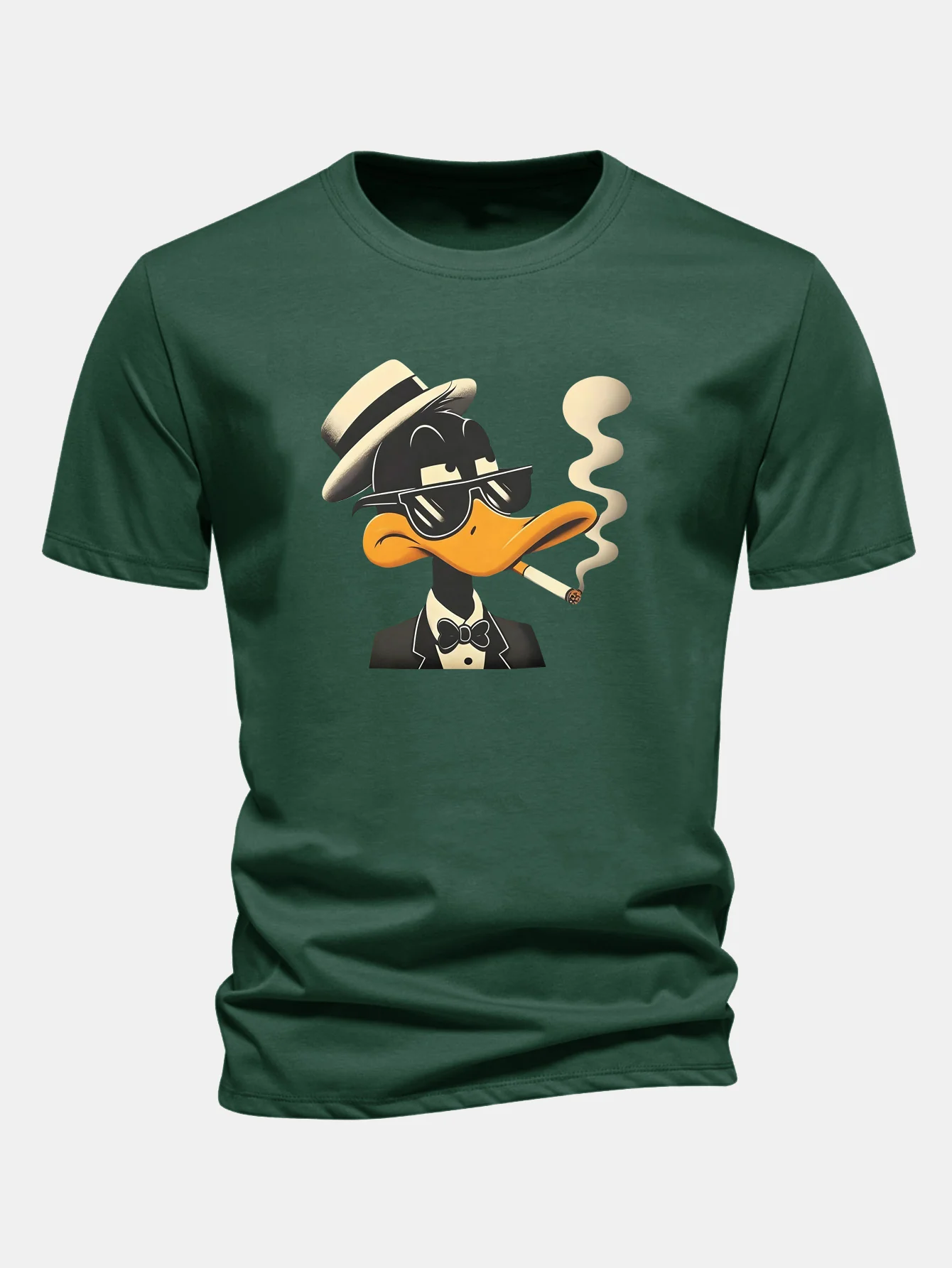 Regular Fit Dapper Duck Print Cotton T-Shirt - Image 8
