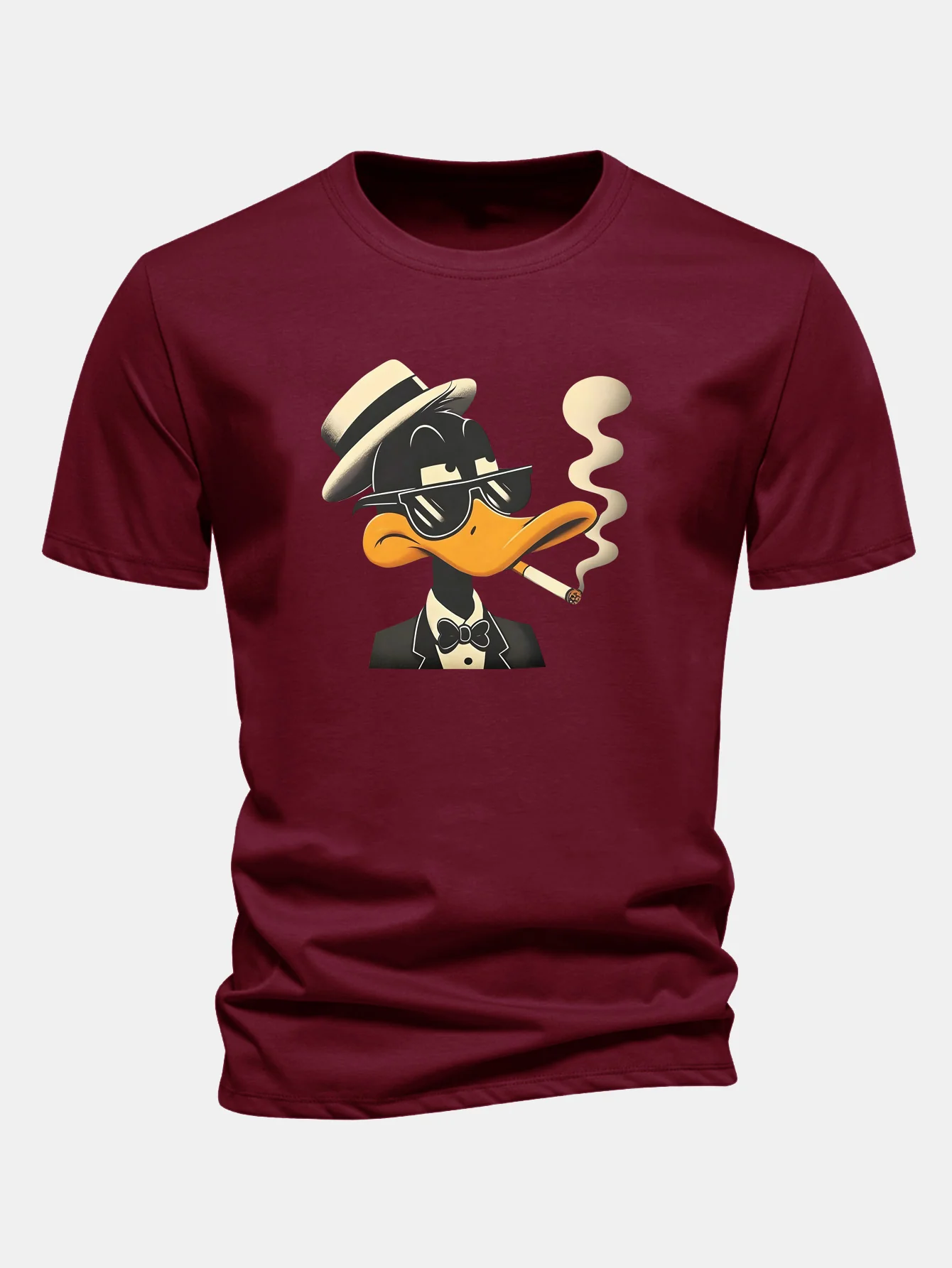 Regular Fit Dapper Duck Print Cotton T-Shirt - Image 9