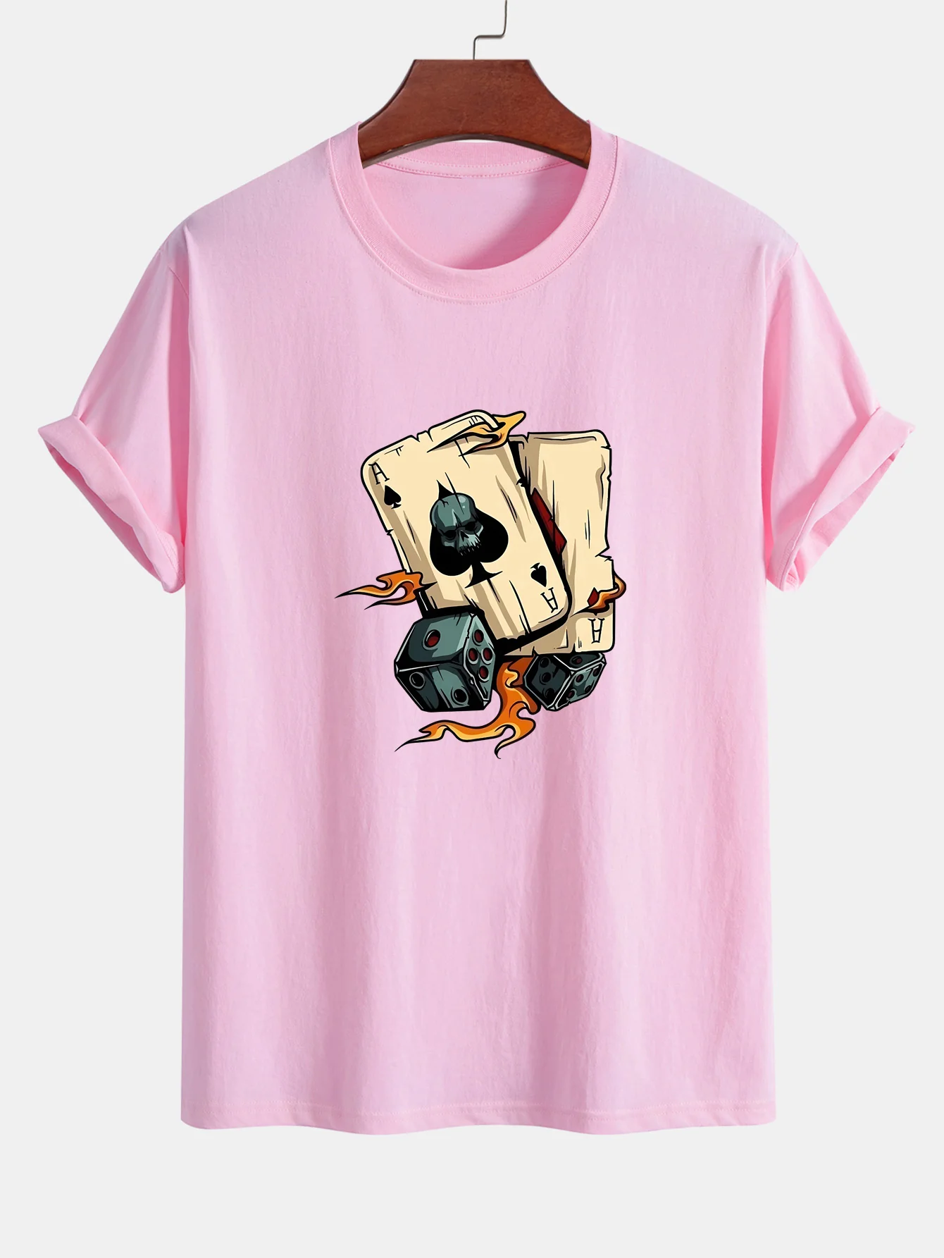 Regular Fit T-Shirt aus Baumwolle mit Würfel-Spielkarten-Print - Image 11