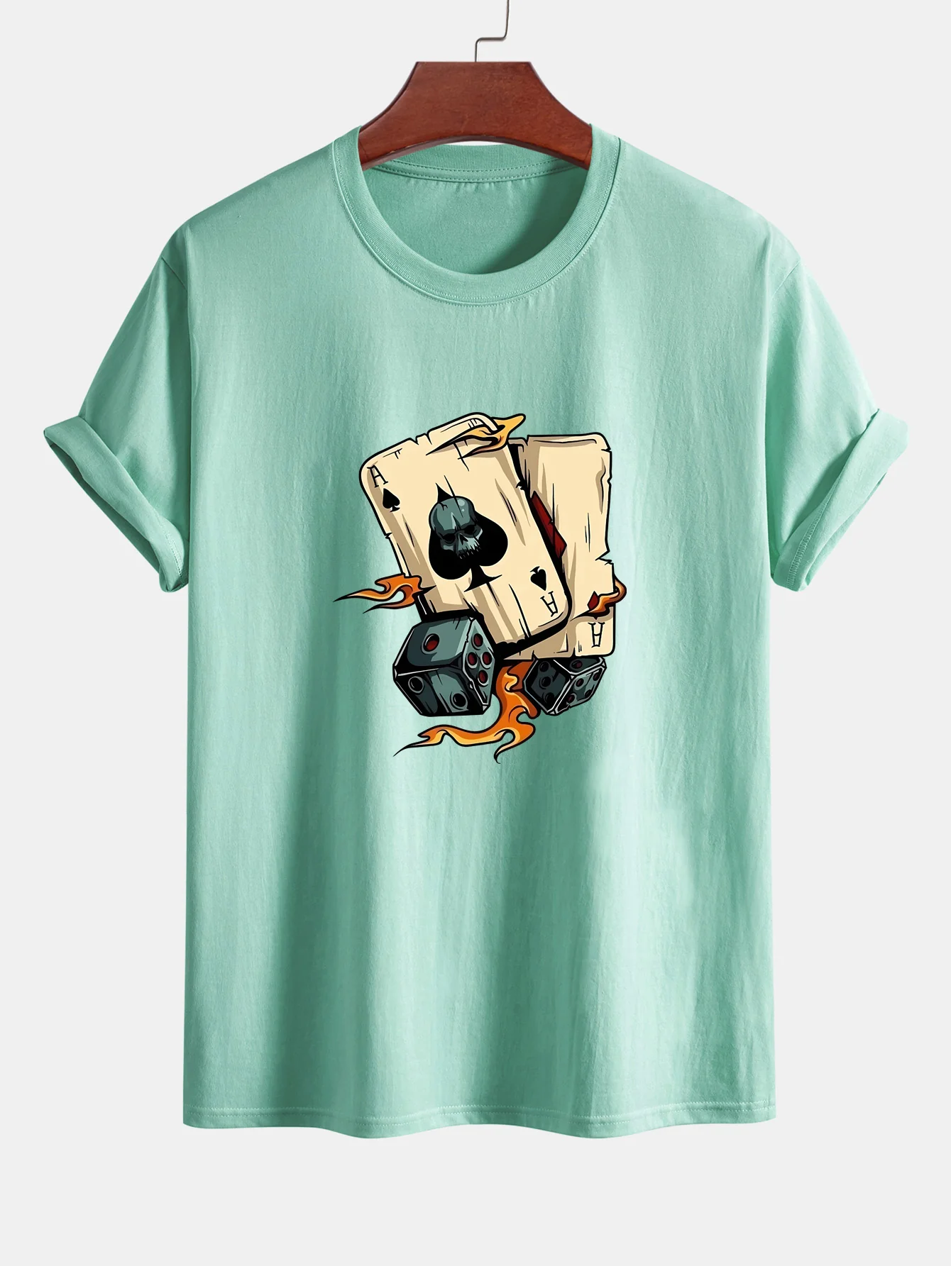Regular Fit T-Shirt aus Baumwolle mit Würfel-Spielkarten-Print - Image 13