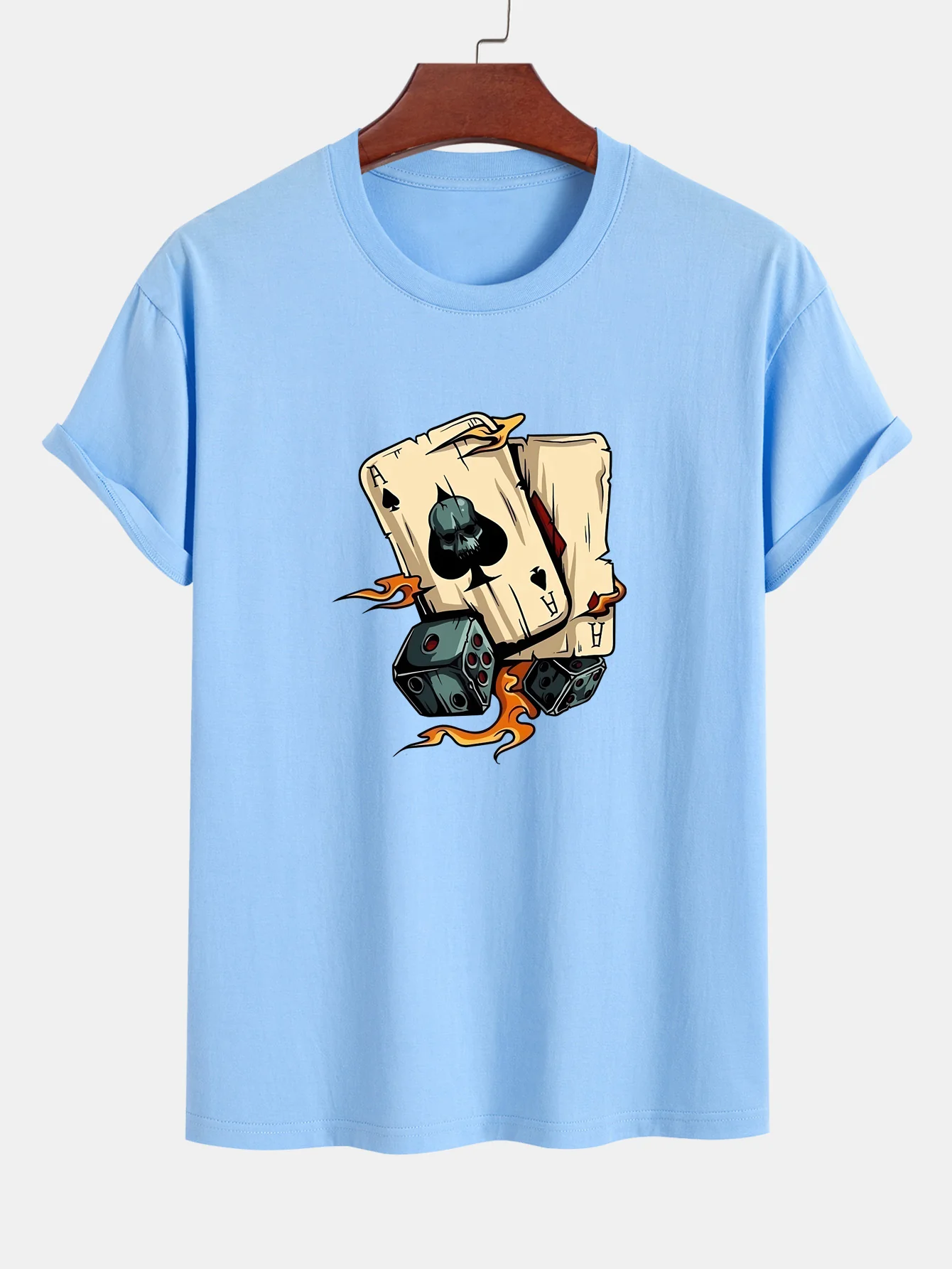 Regular Fit T-Shirt aus Baumwolle mit Würfel-Spielkarten-Print - Image 14