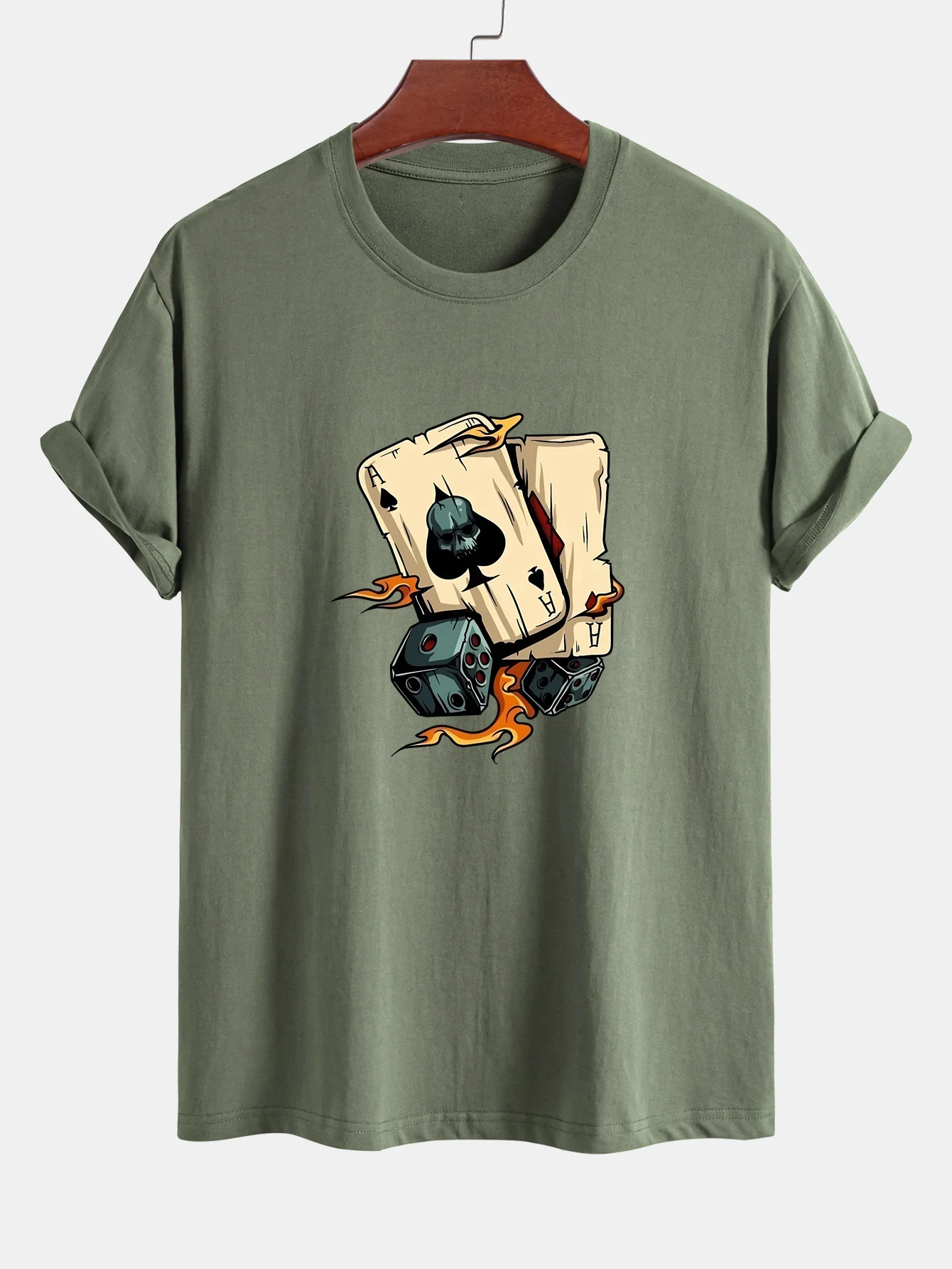 Regular Fit T-Shirt aus Baumwolle mit Würfel-Spielkarten-Print - Image 15