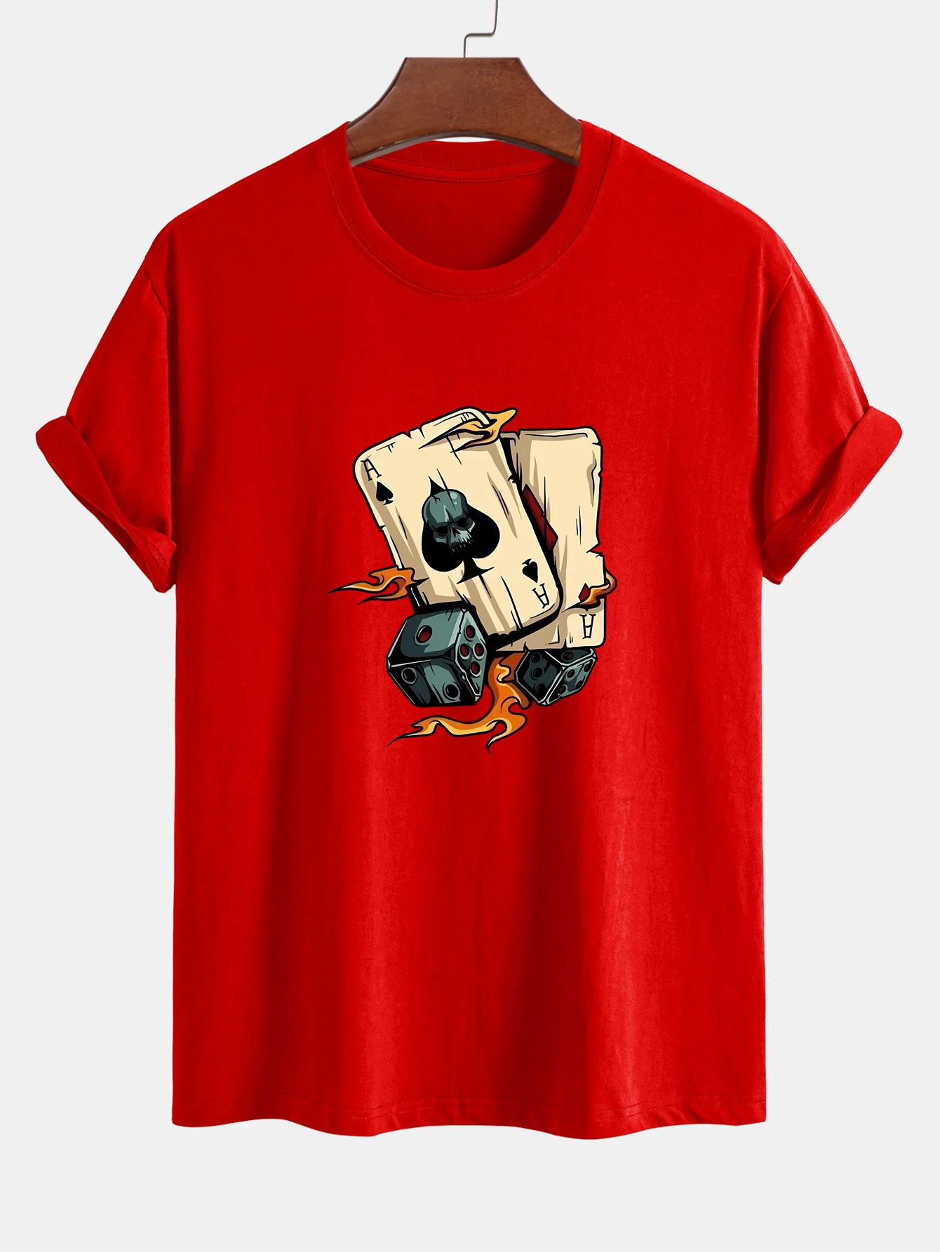 Regular Fit T-Shirt aus Baumwolle mit Würfel-Spielkarten-Print - Image 16