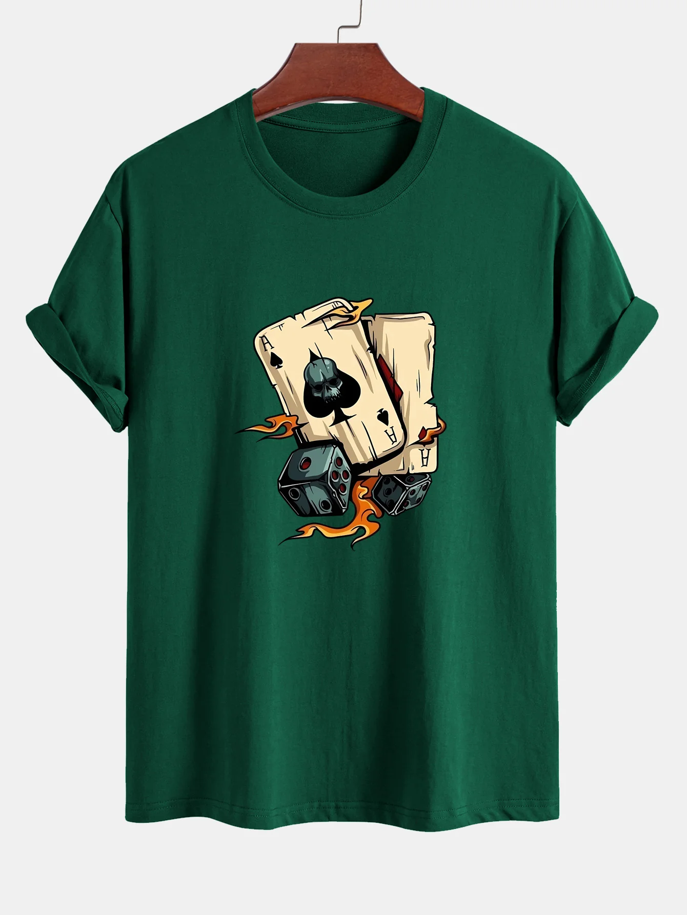Regular Fit T-Shirt aus Baumwolle mit Würfel-Spielkarten-Print - Image 8