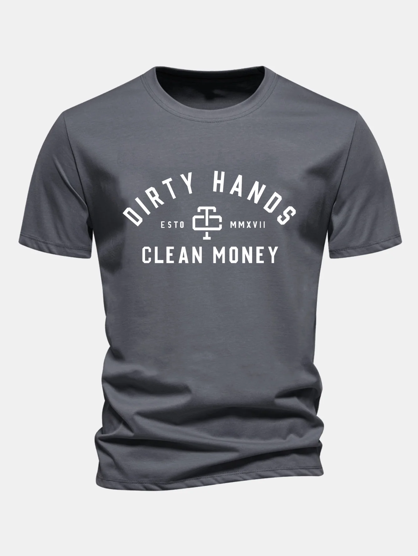 Regular Fit Dirty Hands Clean Money Bedrucktes Baumwoll-T-Shirt - Image 11