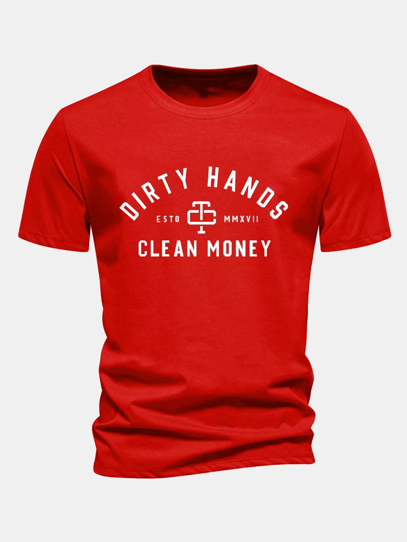 Regular Fit Dirty Hands Clean Money Bedrucktes Baumwoll-T-Shirt - Image 12