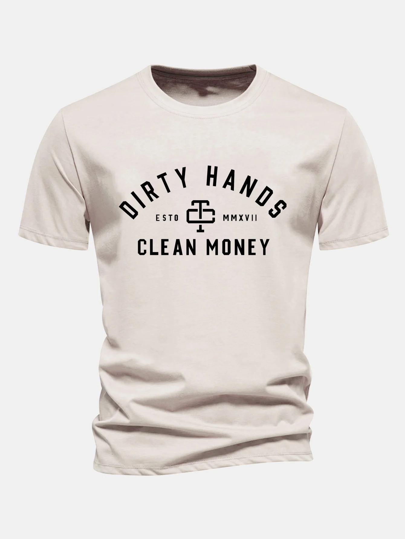 Regular Fit Dirty Hands Clean Money Bedrucktes Baumwoll-T-Shirt - Image 4
