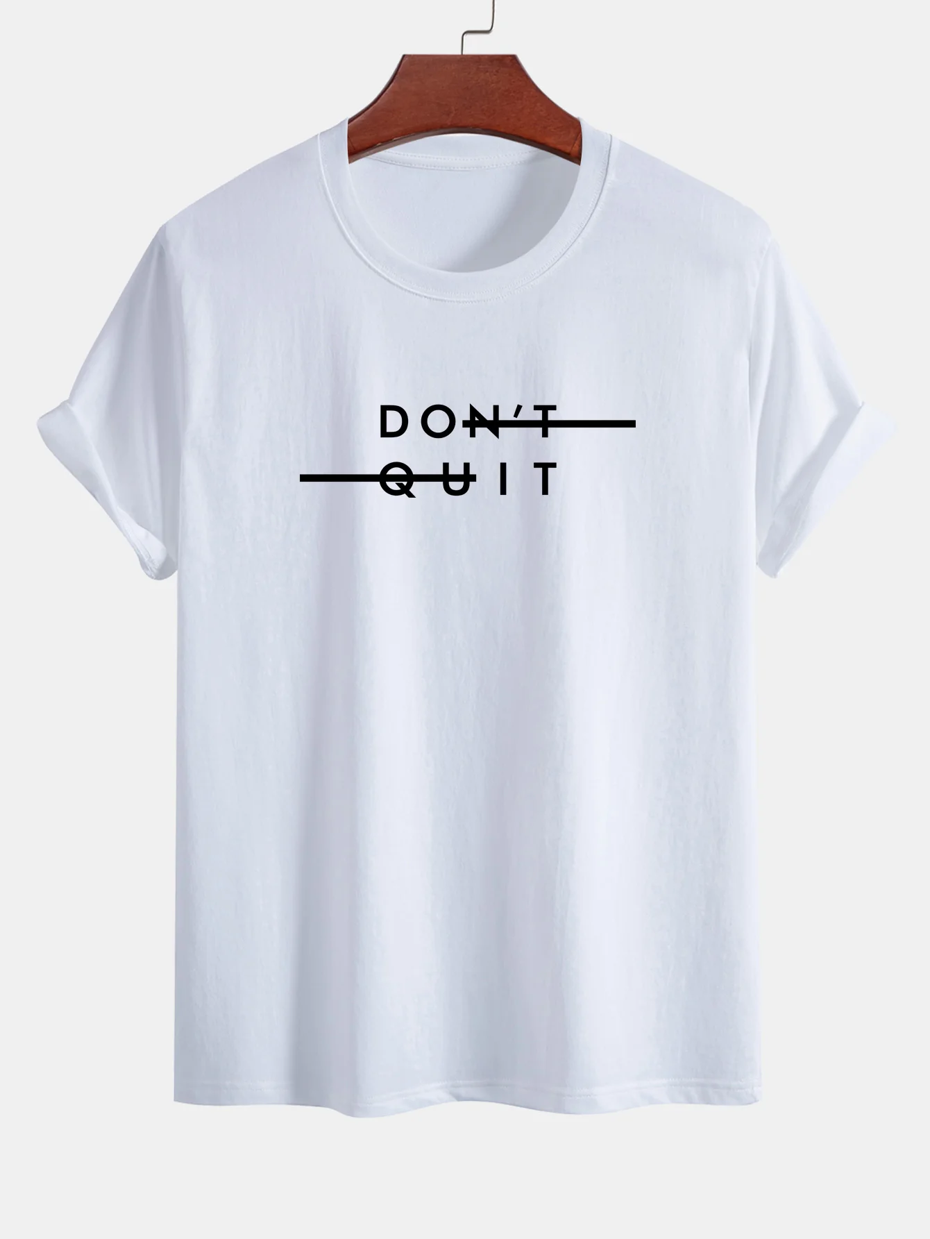 Regular Fit Don't Quit Print Baumwoll-T-Shirt - Image 10