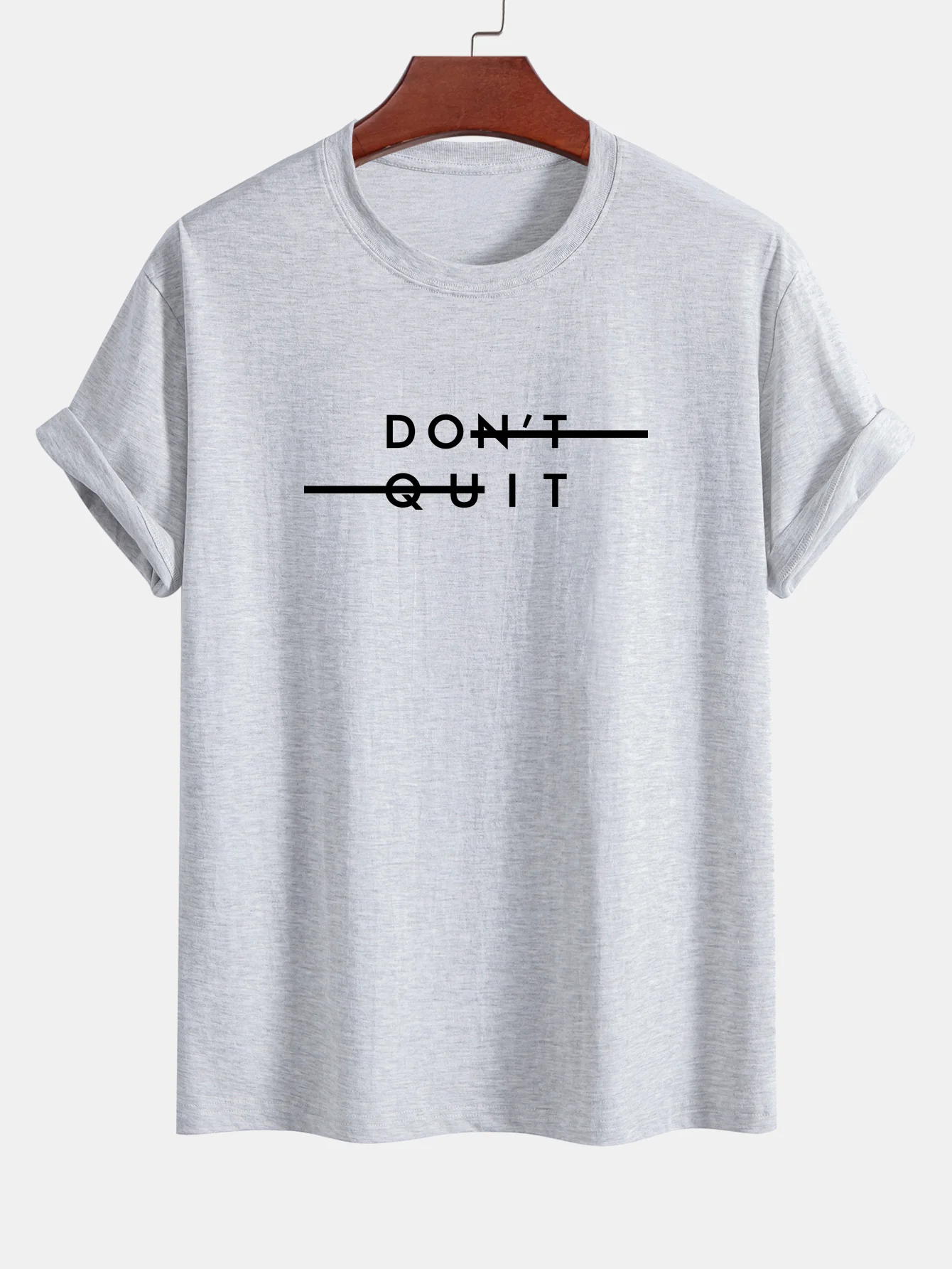 Regular Fit Don't Quit Print Baumwoll-T-Shirt - Image 12