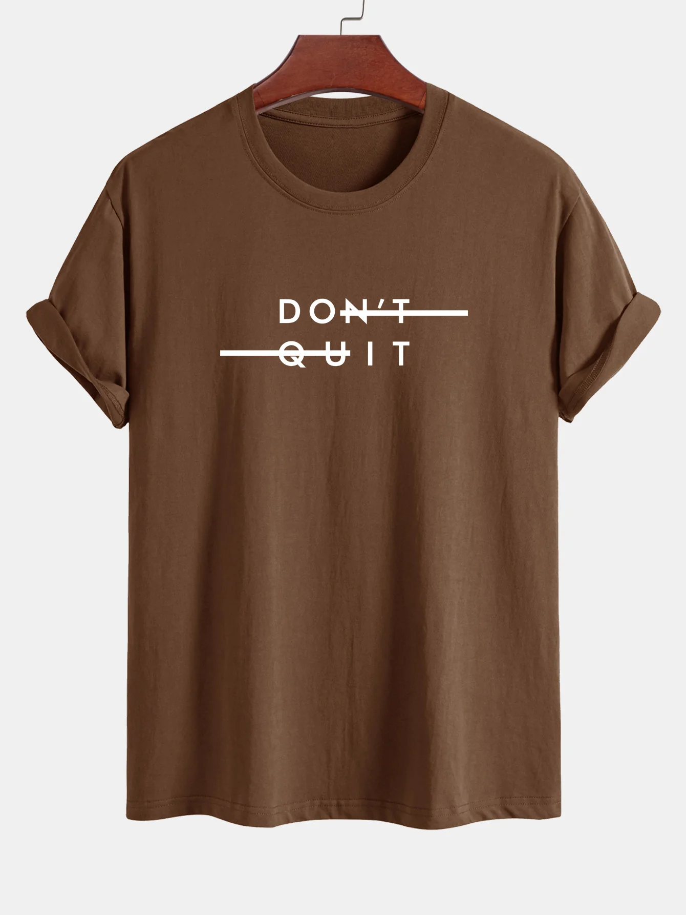 Regular Fit Don't Quit Print Baumwoll-T-Shirt - Image 2