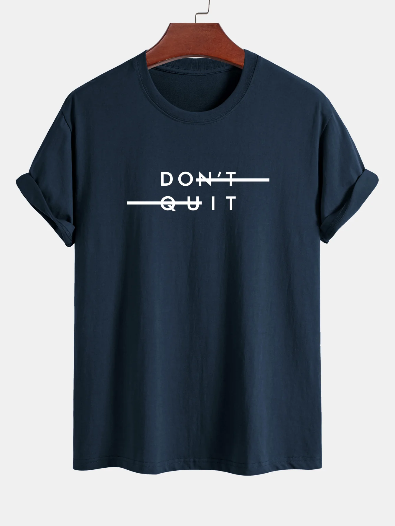 Regular Fit Don't Quit Print Baumwoll-T-Shirt - Image 3