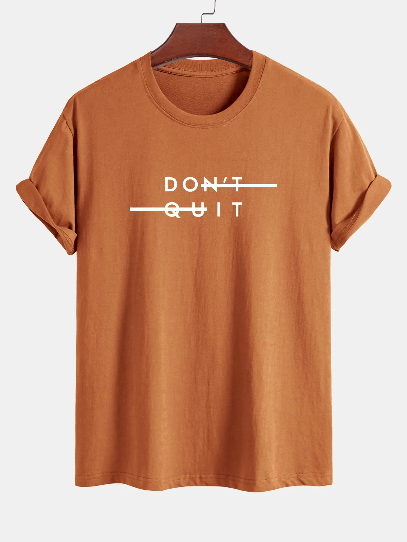 Regular Fit Don't Quit Print Baumwoll-T-Shirt - Image 4